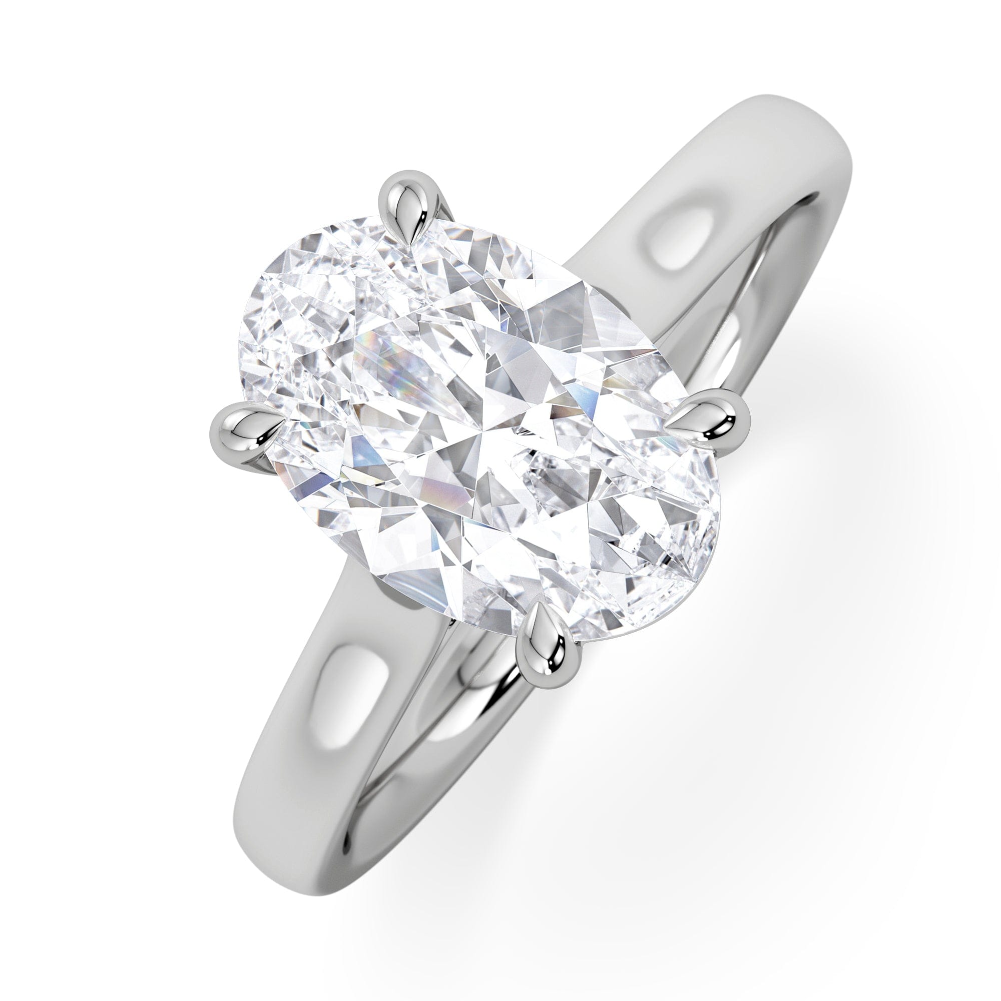 Diamond Amora Oval 2.00ct Lab Diamond Engagement Ring F/VS1 Set in Platinum
