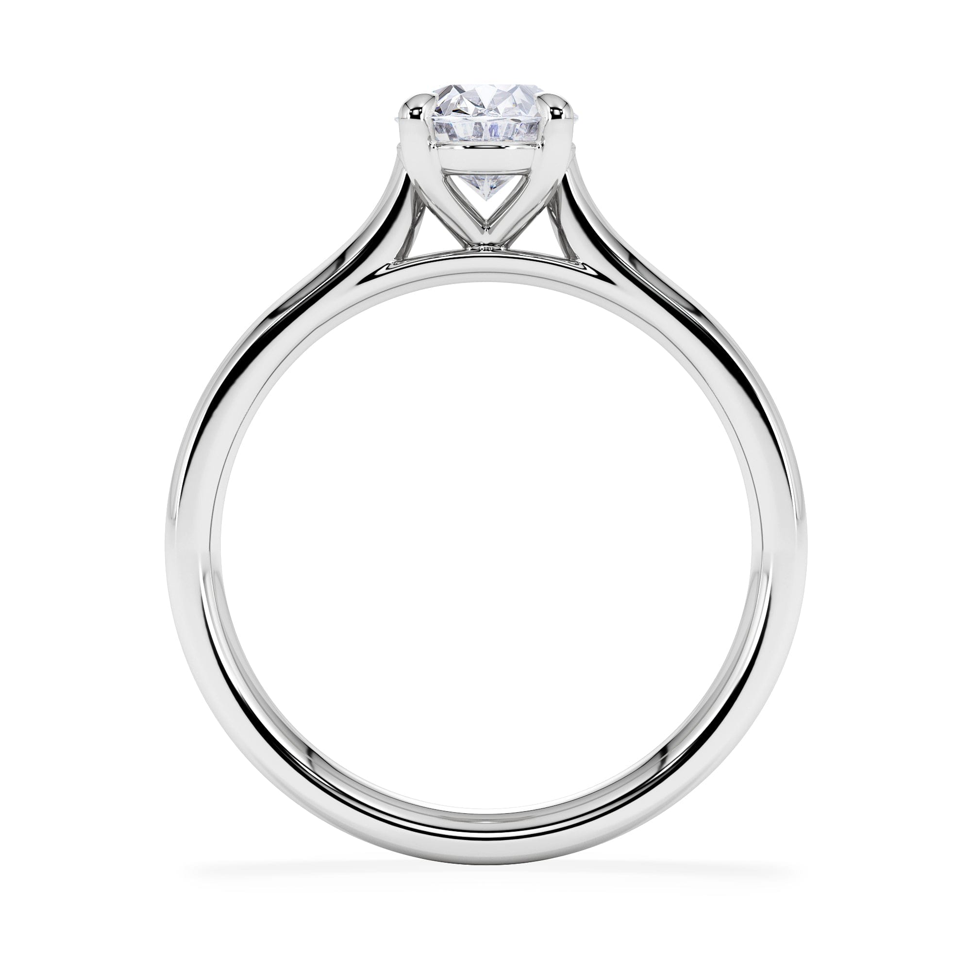 Diamond Amora Oval 1.00ct Lab Diamond Engagement Ring F/VS1 Set in Platinum
