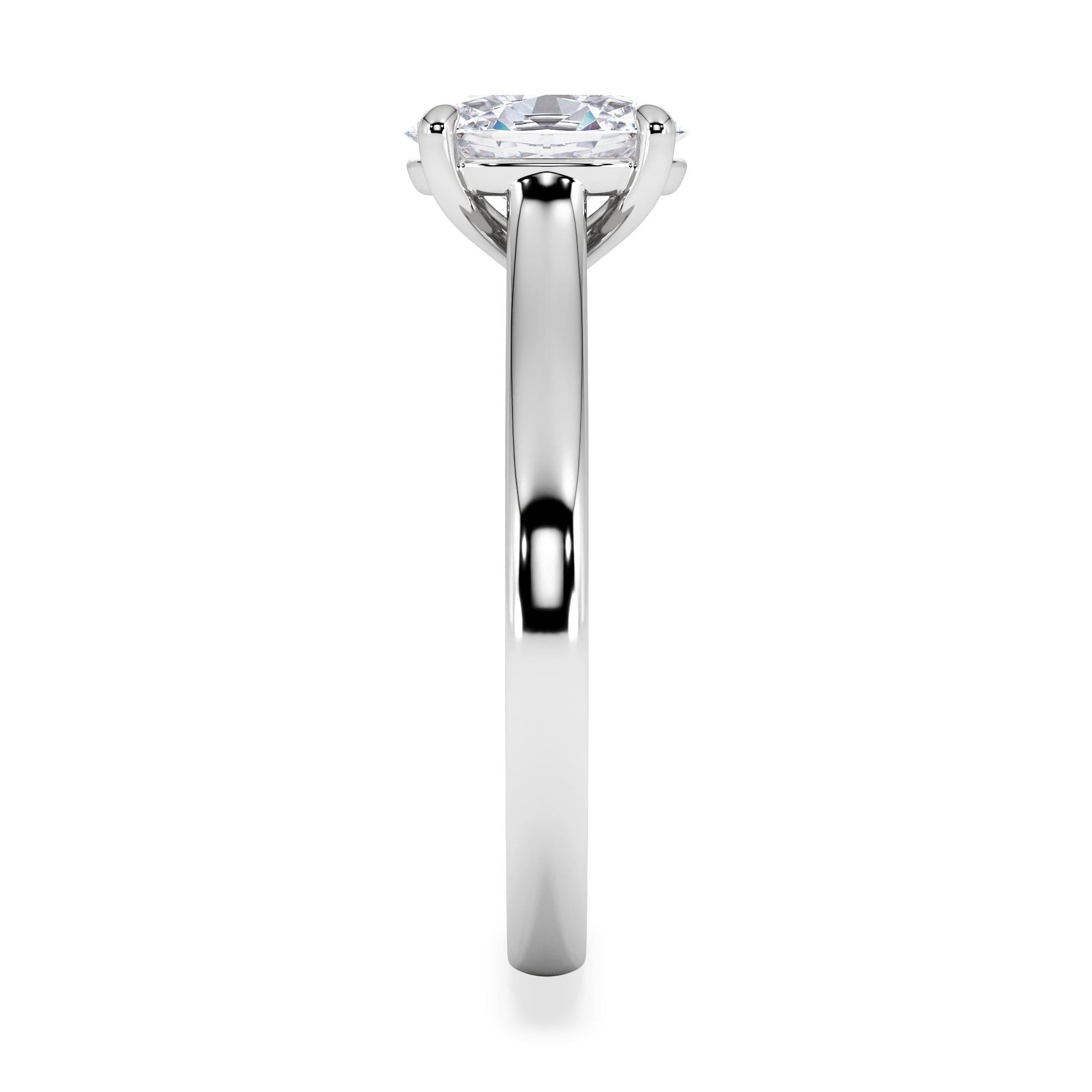Diamond Amora Oval 1.00ct Lab Diamond Engagement Ring F/VS1 Set in Platinum
