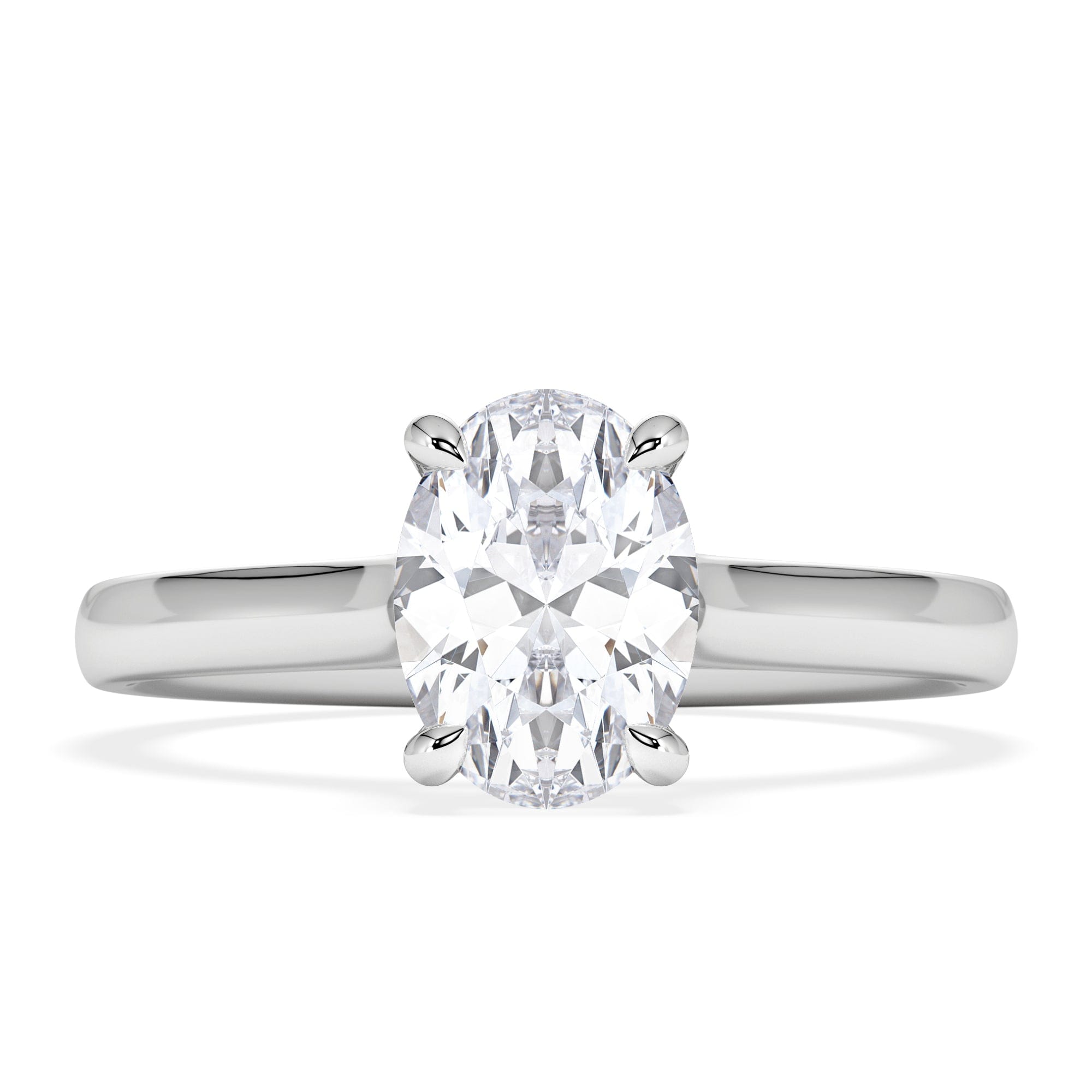 Diamond Amora Oval 1.00ct Lab Diamond Engagement Ring F/VS1 Set in Platinum