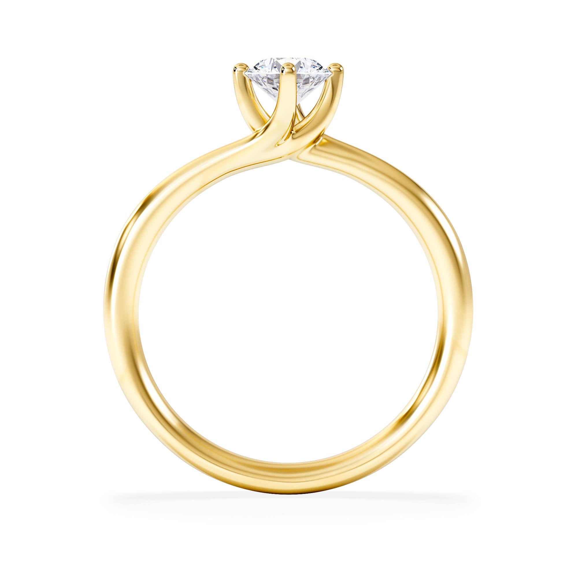 Diamond Certified Lily 18K Gold Diamond Engagement Ring 0.50CT