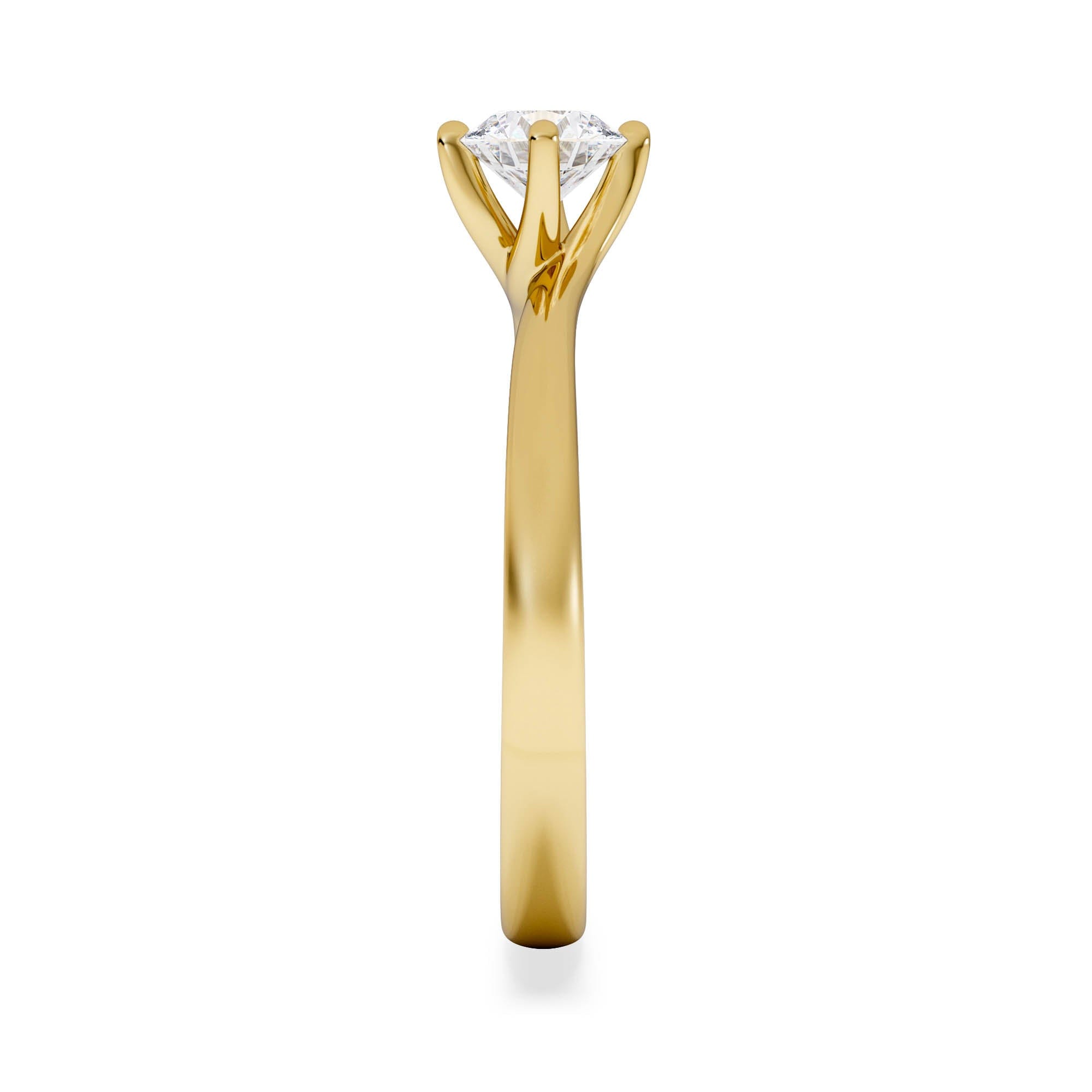 Diamond Certified Lily 18K Gold Diamond Engagement Ring 0.50CT