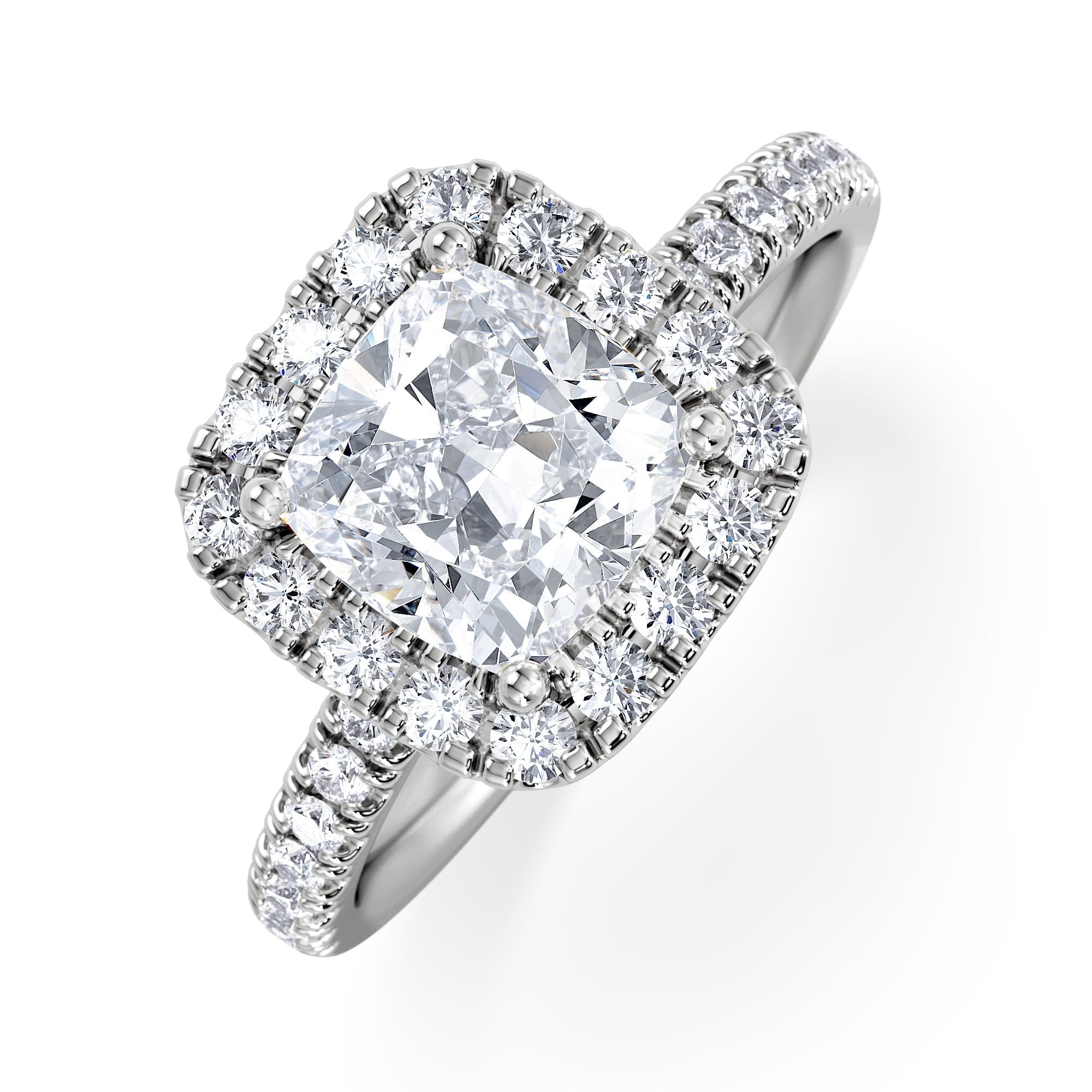 BEATRICE 2.05ct Beatrice Lab Diamond Halo Engagement Ring in Platinum F/VS1