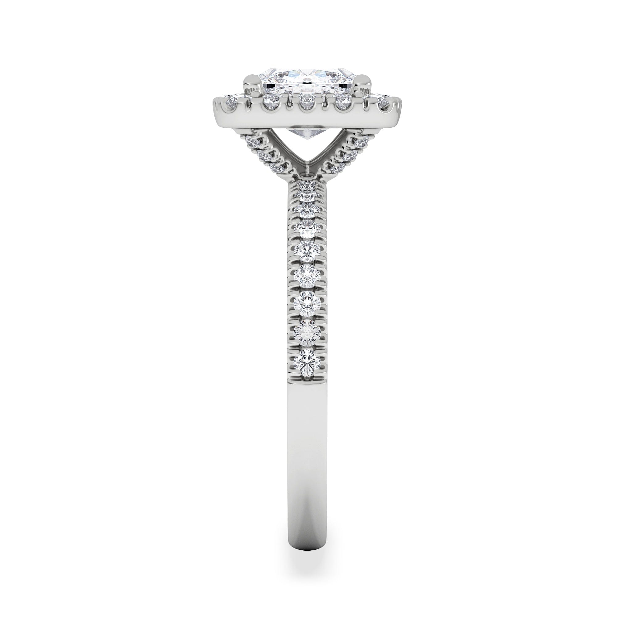 BEATRICE 2.05ct Beatrice Lab Diamond Halo Engagement Ring in Platinum F/VS1