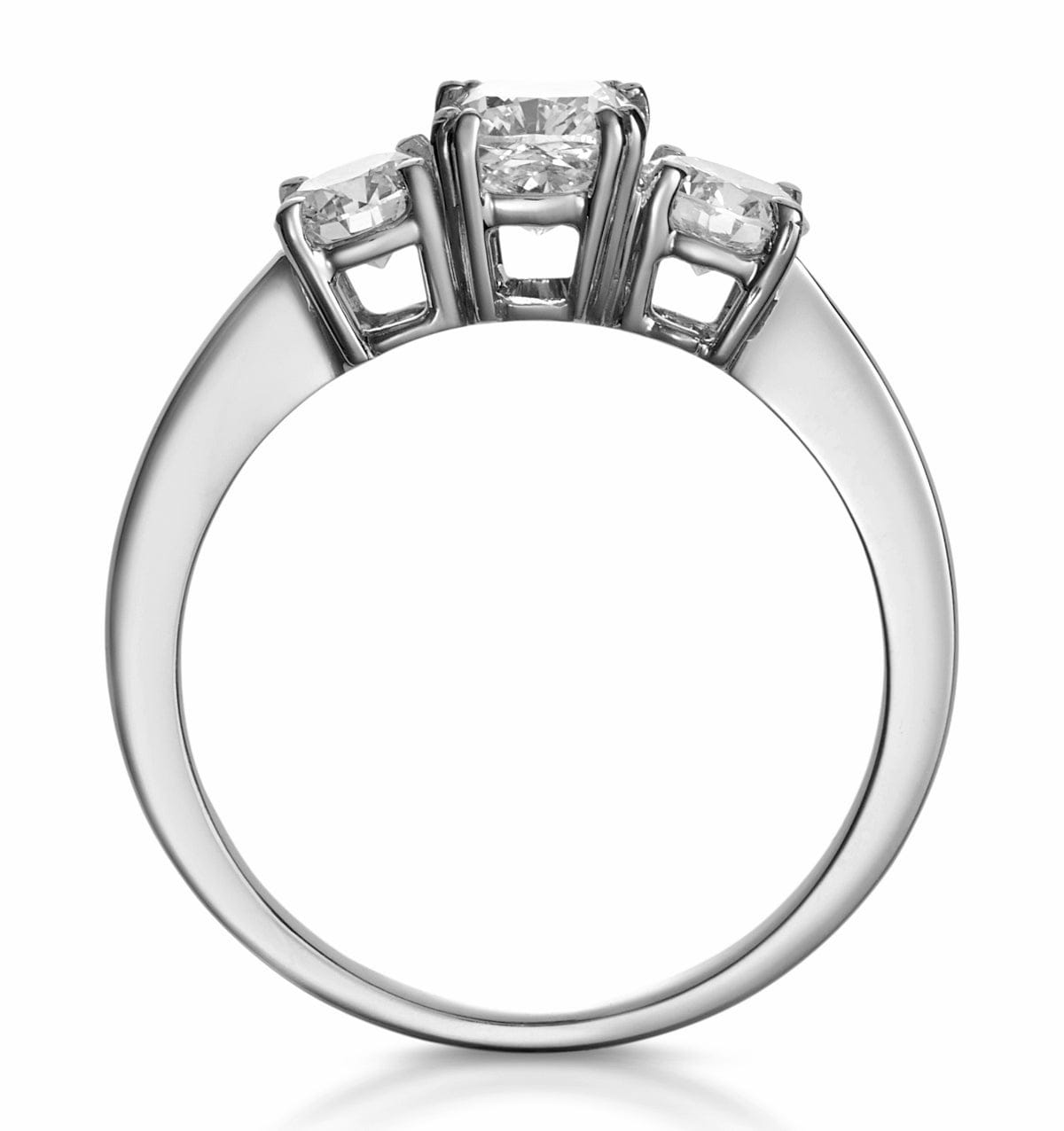 Diamond 3 Stone Meghan Lab Diamond Engagement Ring 1.7CT F/VS1 in Platinum