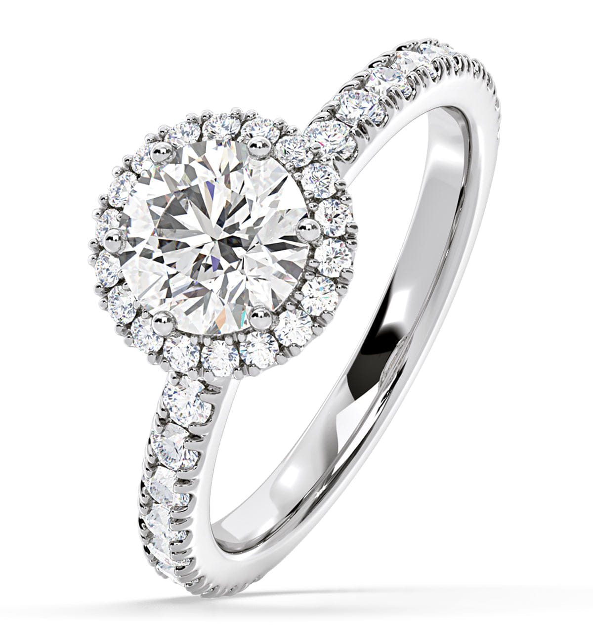 Diamond Alessandra Lab Diamond Engagement Ring Platinum 1.70CT F/VS1