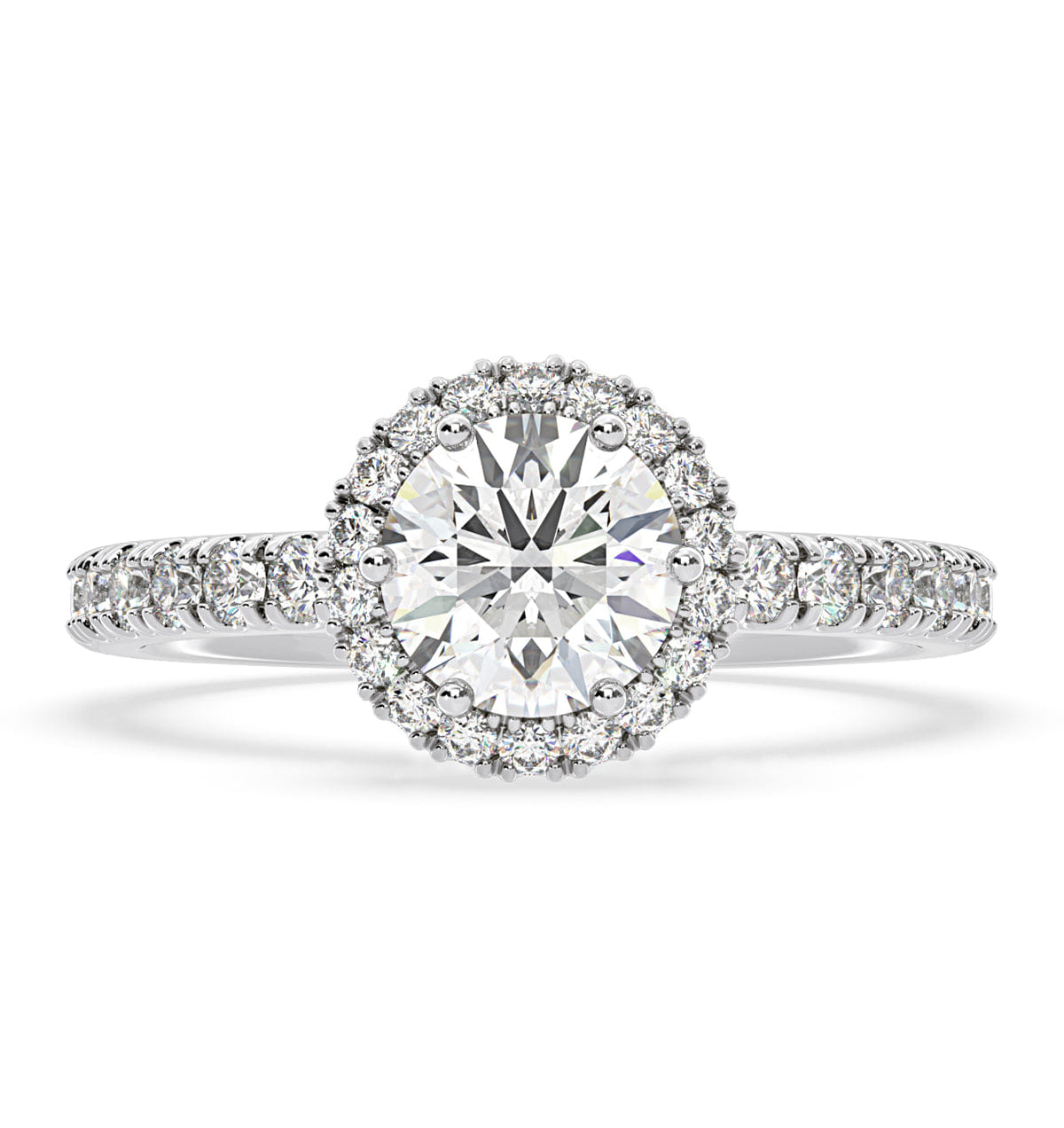 Diamond Alessandra Lab Diamond Engagement Ring Platinum 1.70CT F/VS1
