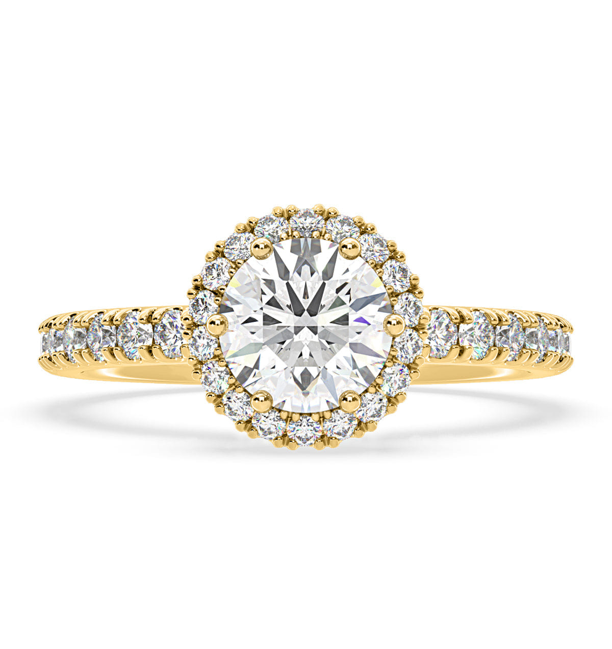 Diamond Alessandra Lab Diamond Engagement Ring 18K Gold 2.10CT F/VS1