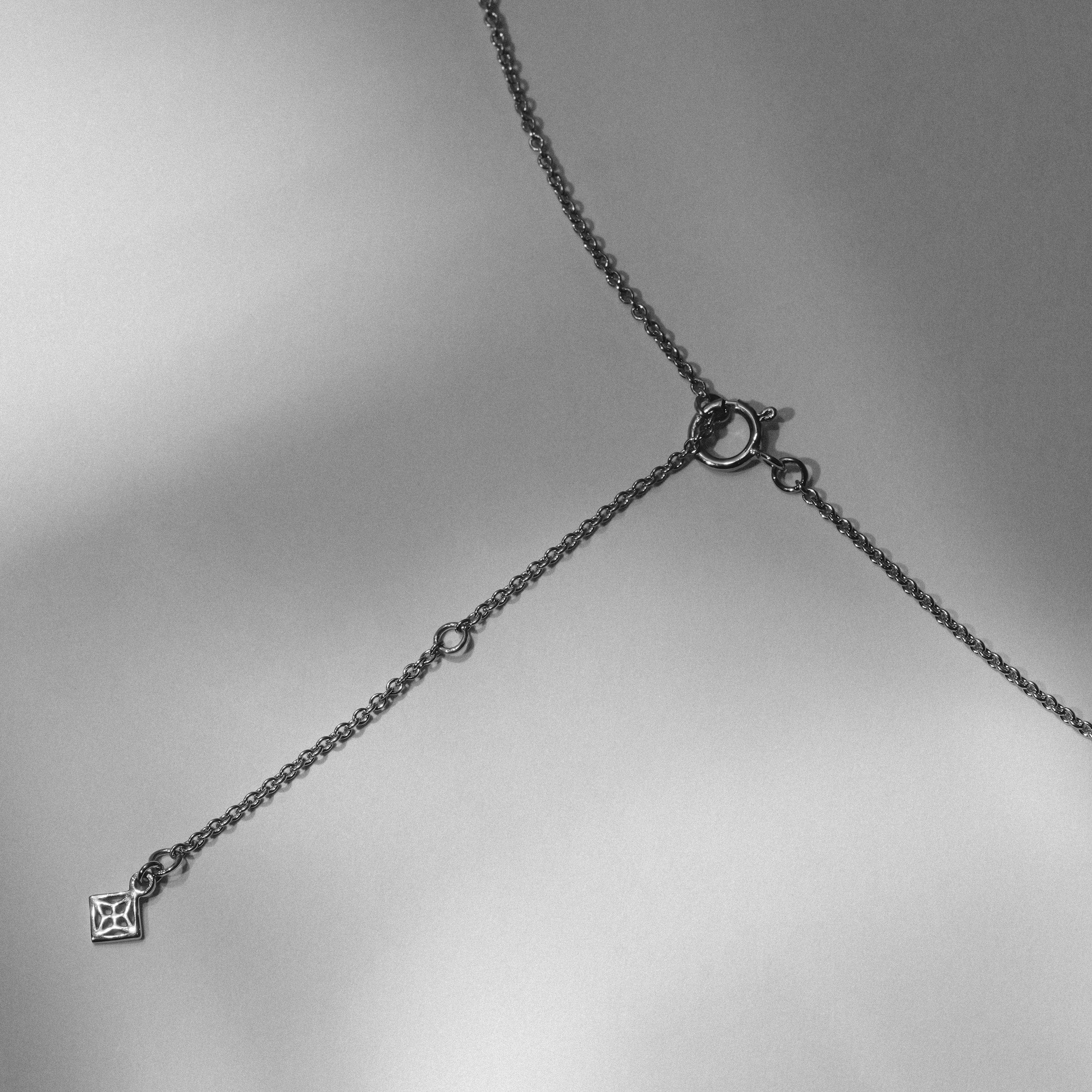 Initial Love Letter Initial I Lab Diamond Necklace set in 9K White Gold