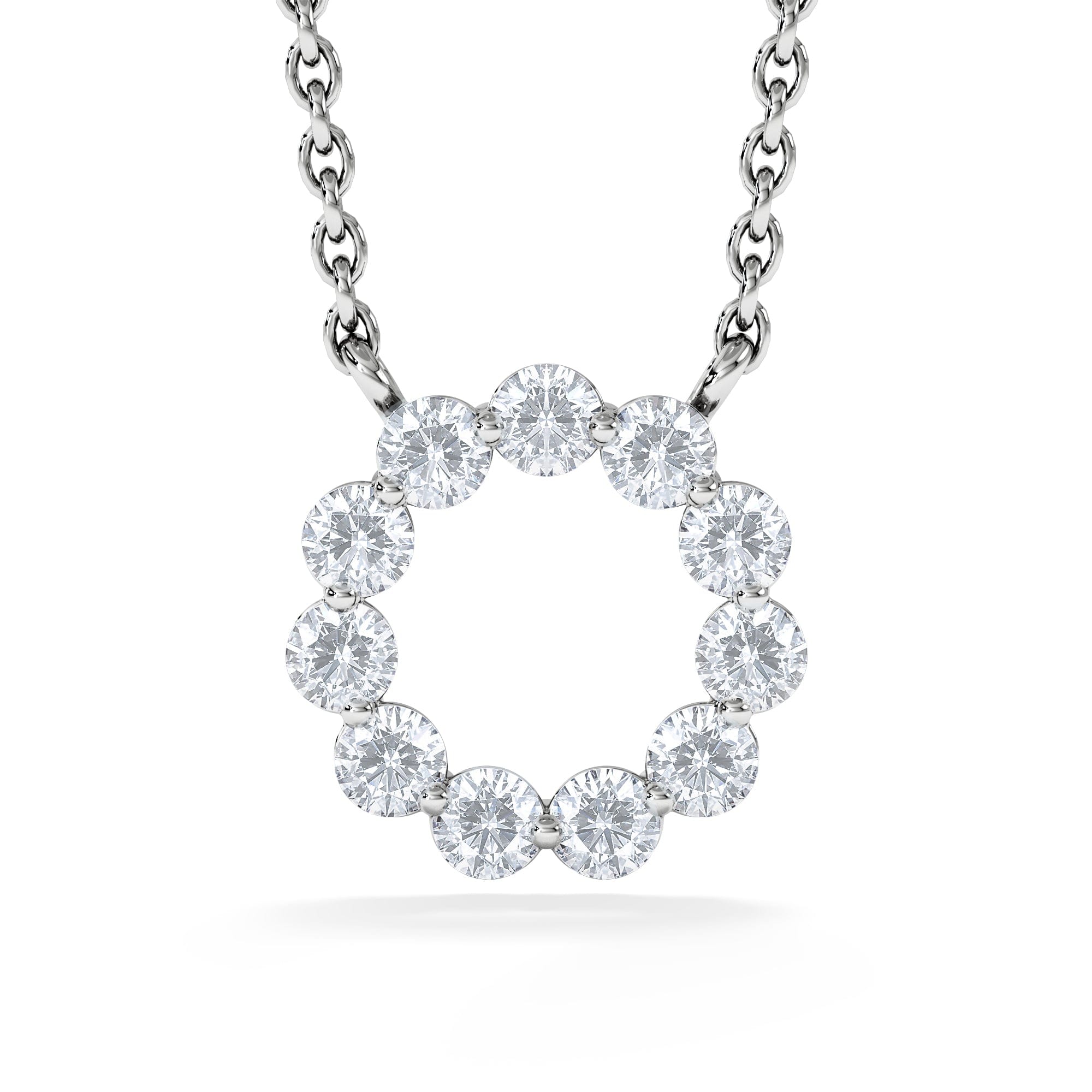 Diamond Lab Diamond Eternal Glow Circle Necklace 0.25ct in 925 Silver