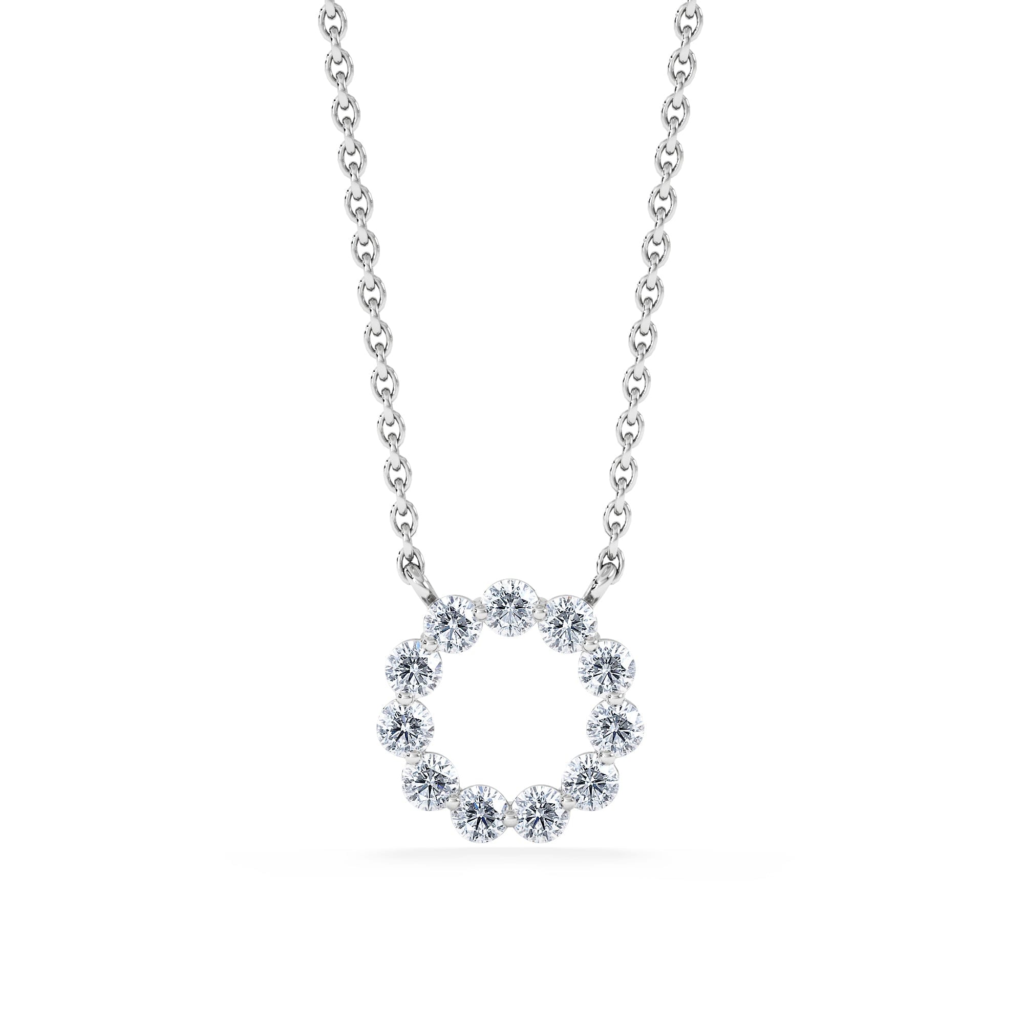 Diamond Lab Diamond Eternal Glow Circle Necklace 0.25ct in 925 Silver