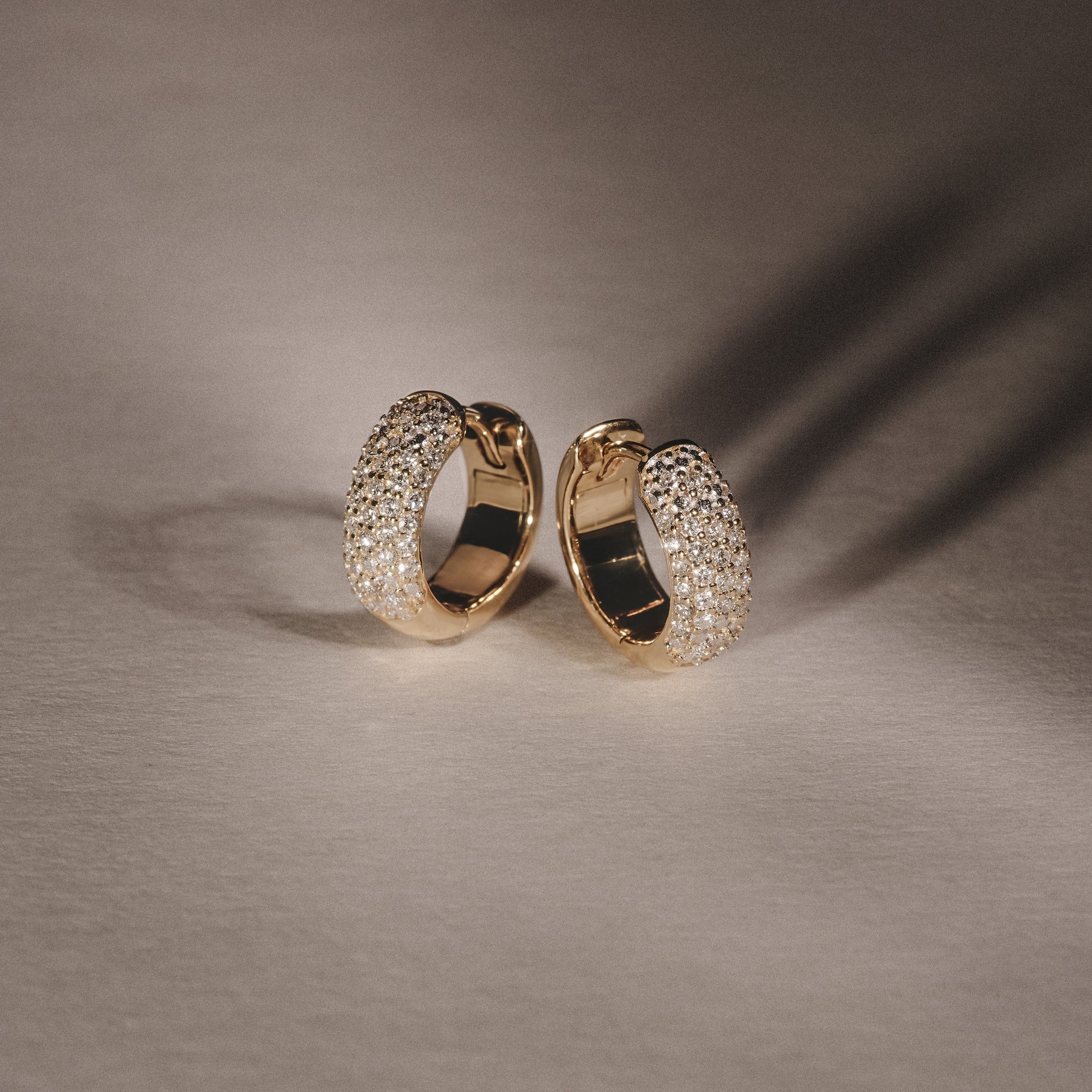 HUGGIES Micro Pave Huggies Lab Diamond Earrings 0.55ct in 18k Gold Vermeil