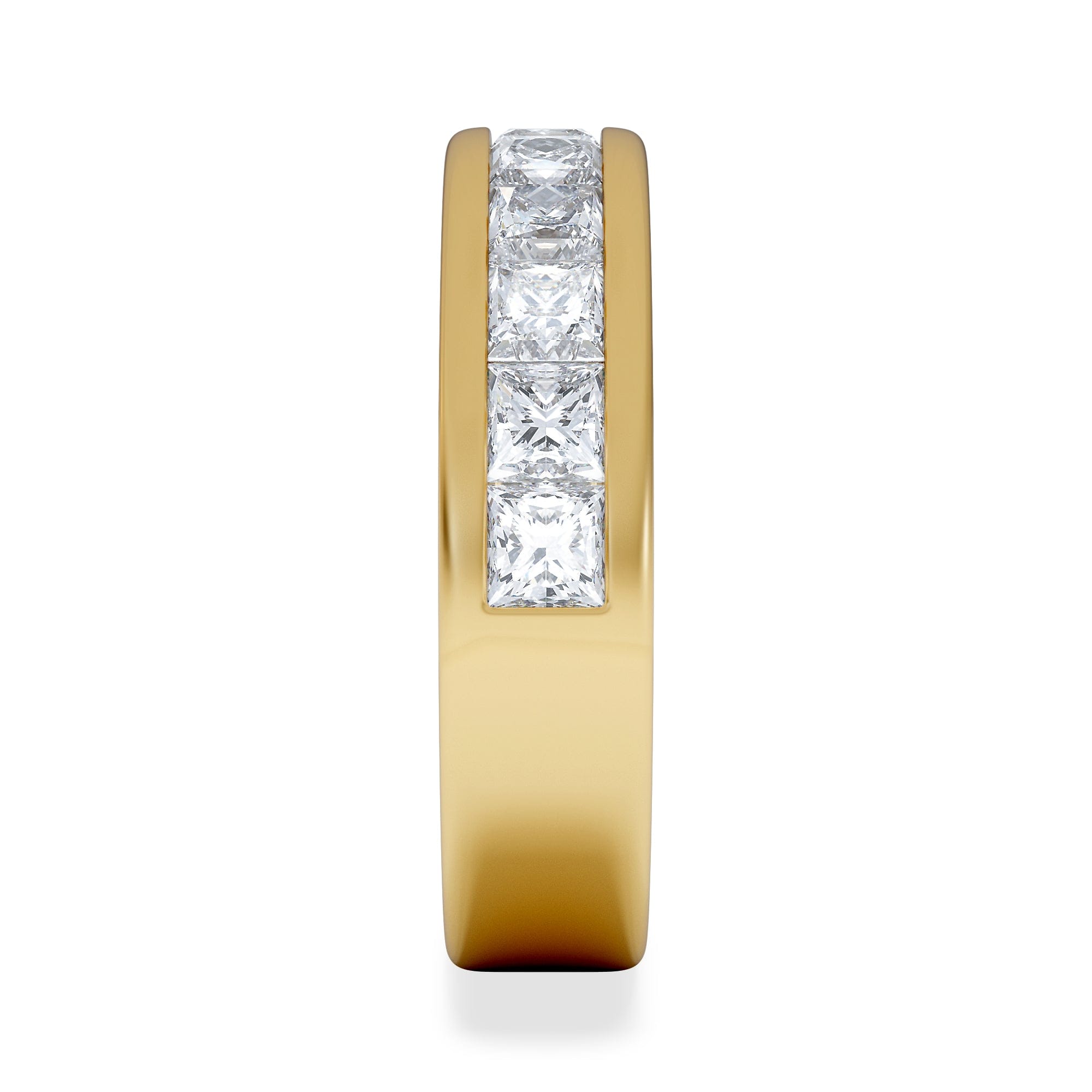 PRINCESS Eterna Lab Diamond Princess Cut Half Eternity Ring 2.00ct F/VS in 9K Gold