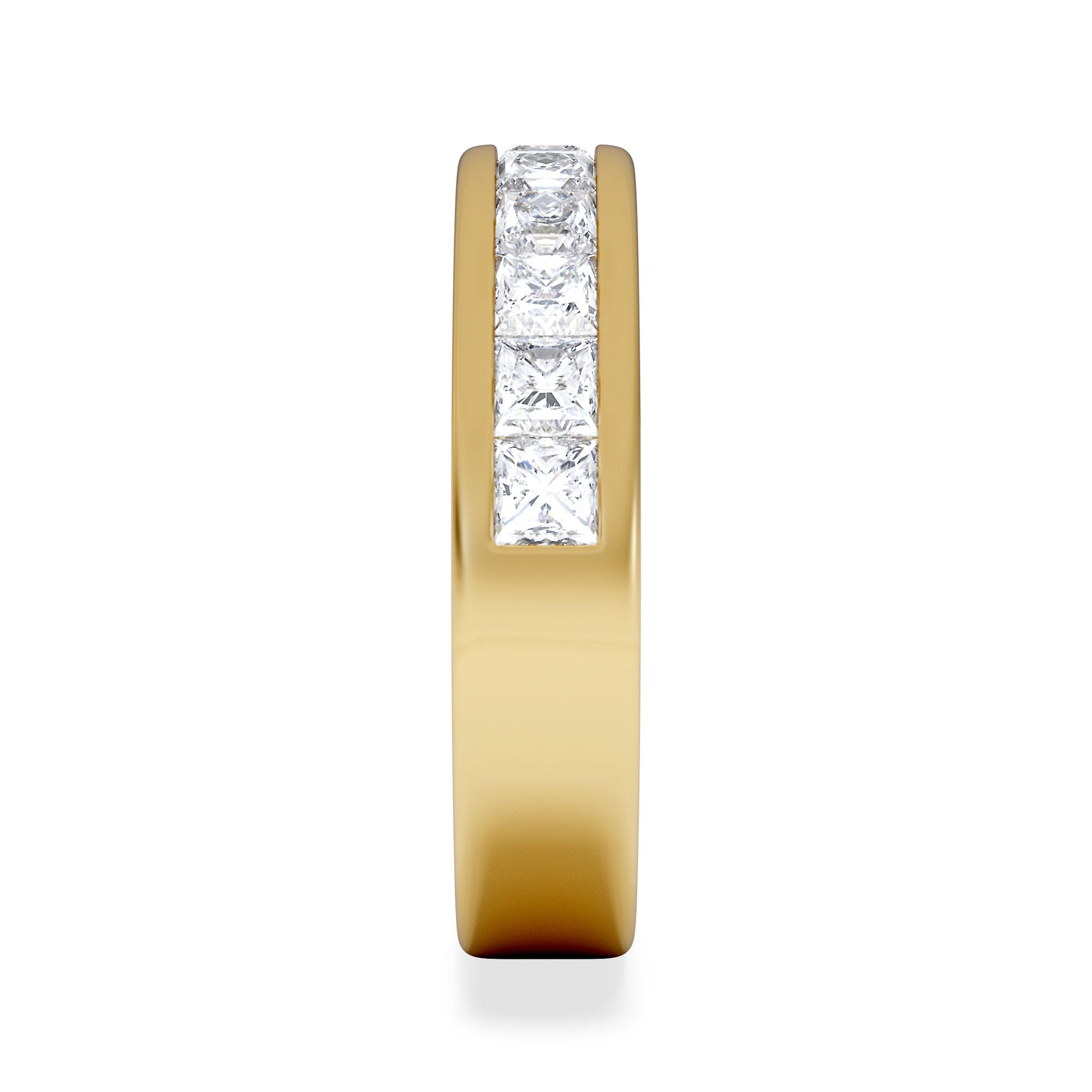 PRINCESS Eterna Lab Diamond Princess Cut Half Eternity Ring 1.50ct F/VS in 9K Gold