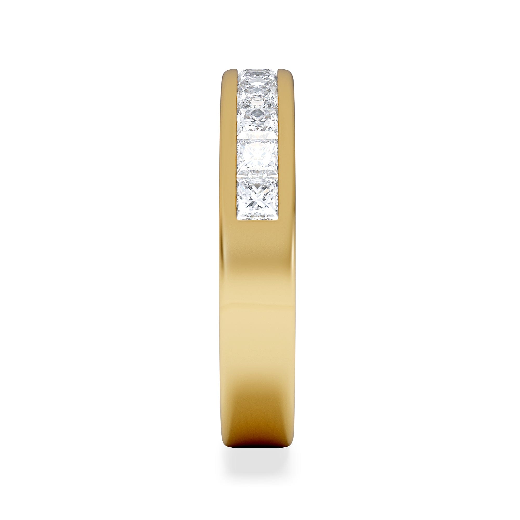 PRINCESS Eterna Lab Diamond Princess Cut Half Eternity Ring 1.00ct F/VS in 9K Gold