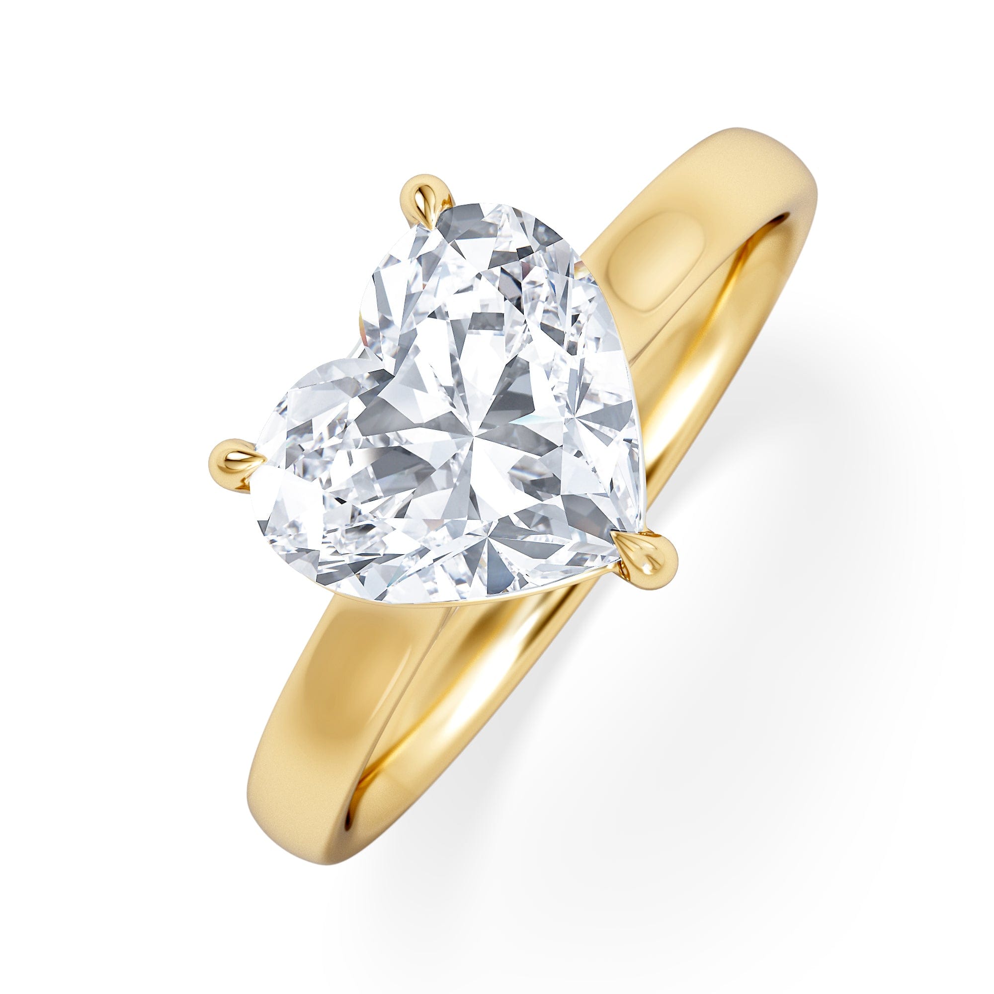 Diamond Amora Heart 2.00ct Lab Diamond Engagement Ring F/VS Set in 18K Gold