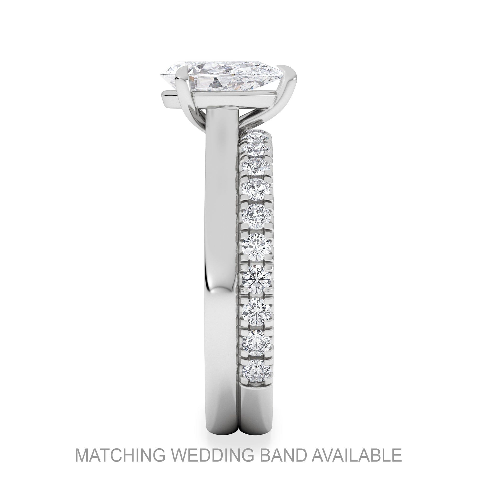 Diamond Amora Pear 1.00ct Lab Diamond Engagement Ring F/VS Set in Platinum