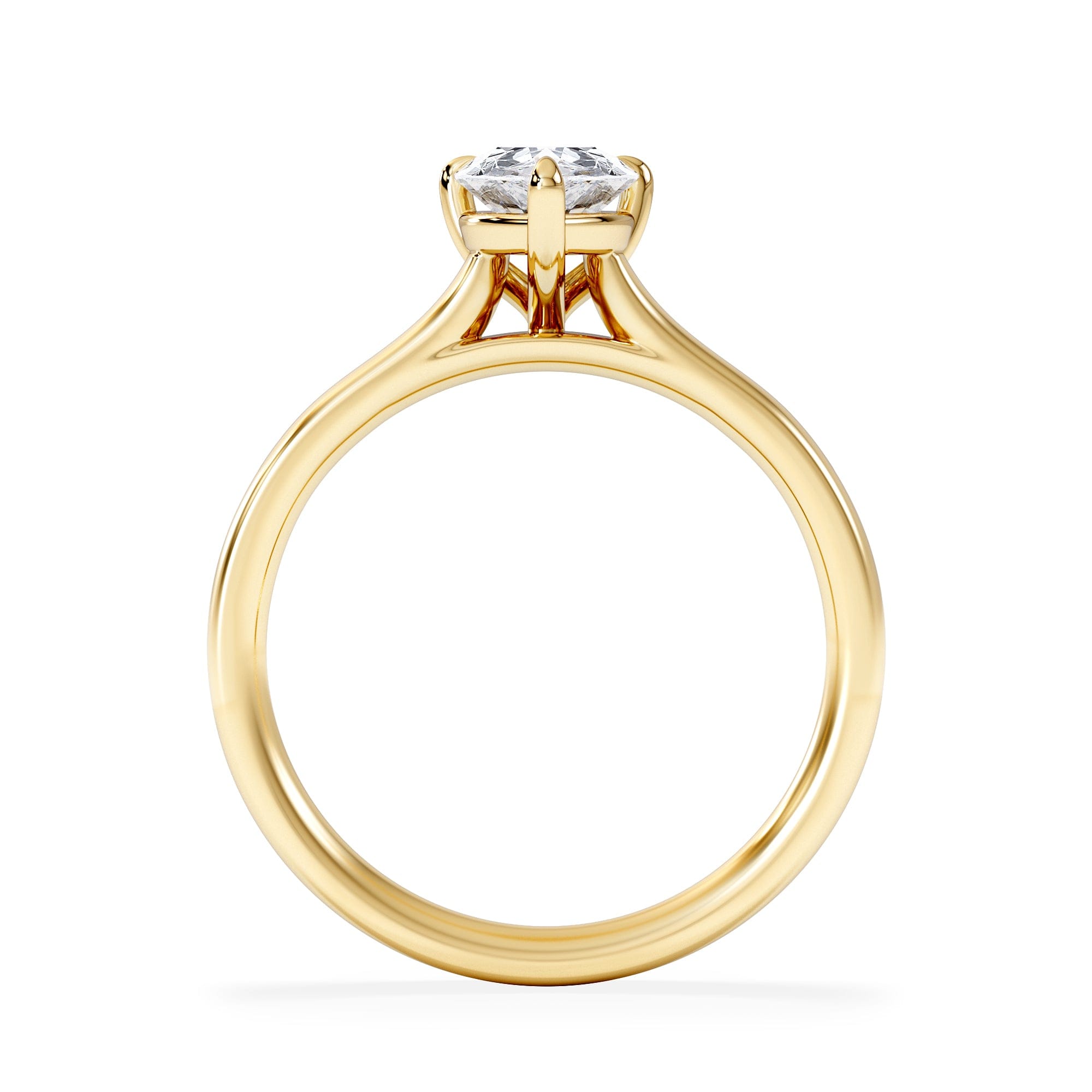 Diamond Amora Pear 1.00ct Lab Diamond Engagement Ring F/VS Set in 18K Gold