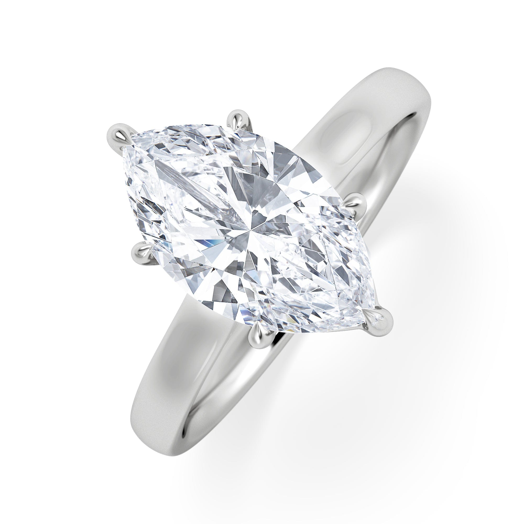 Diamond Amora Marquise 2.00ct Lab Diamond Engagement Ring F/VS Set in Platinum