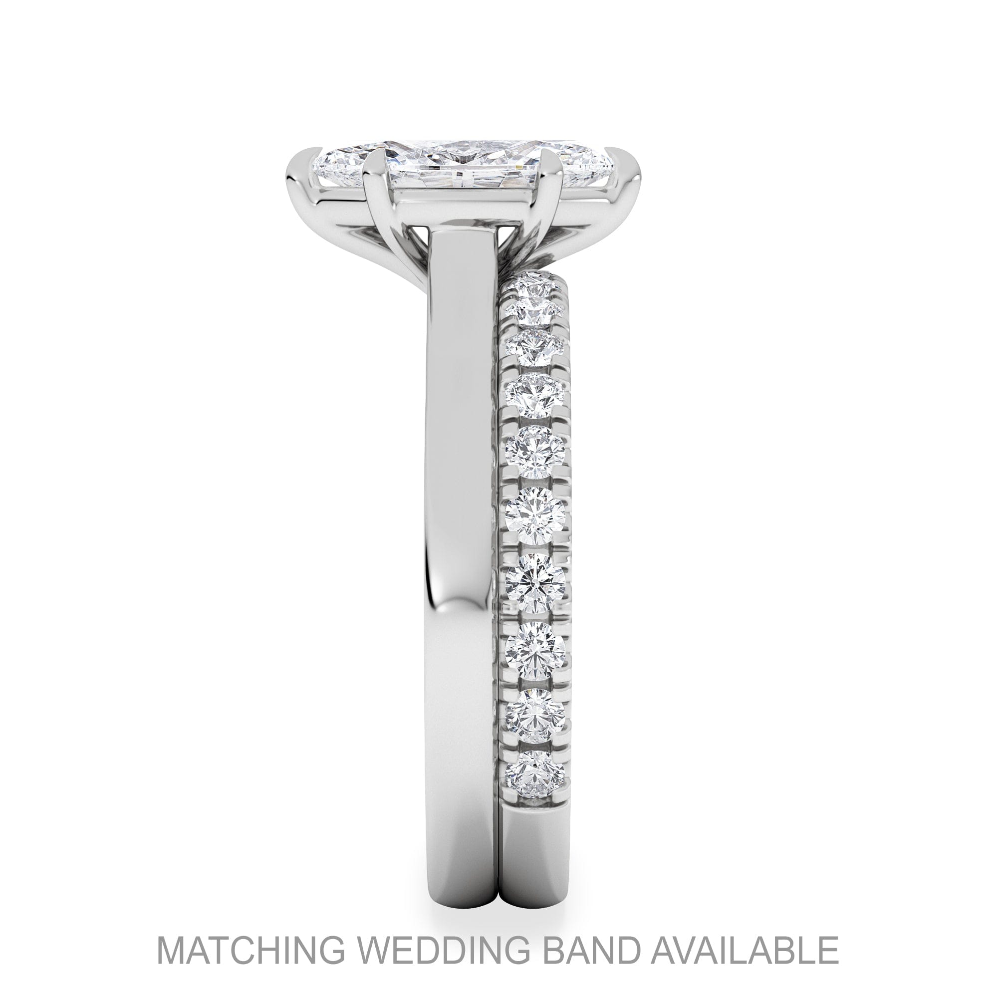 Diamond Amora Marquise 1.00ct Lab Diamond Engagement Ring F/VS Set in 18K White Gold