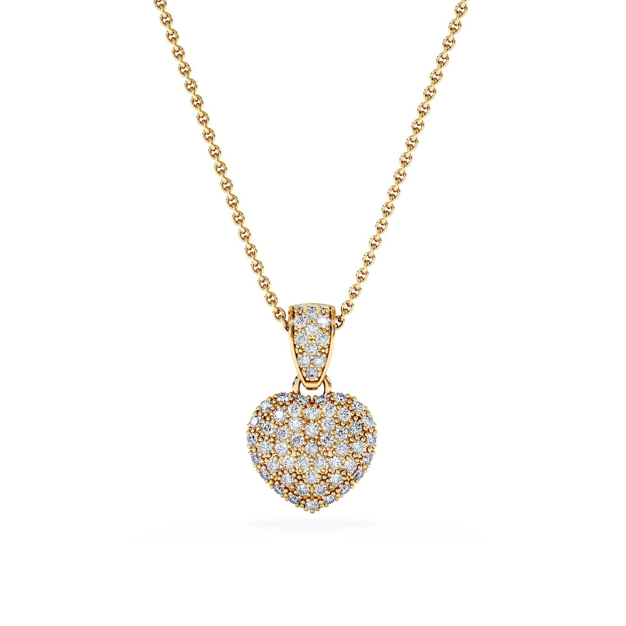 Diamond Heart Lab Diamond Necklace 0.50ct in 18K Gold Vermeil