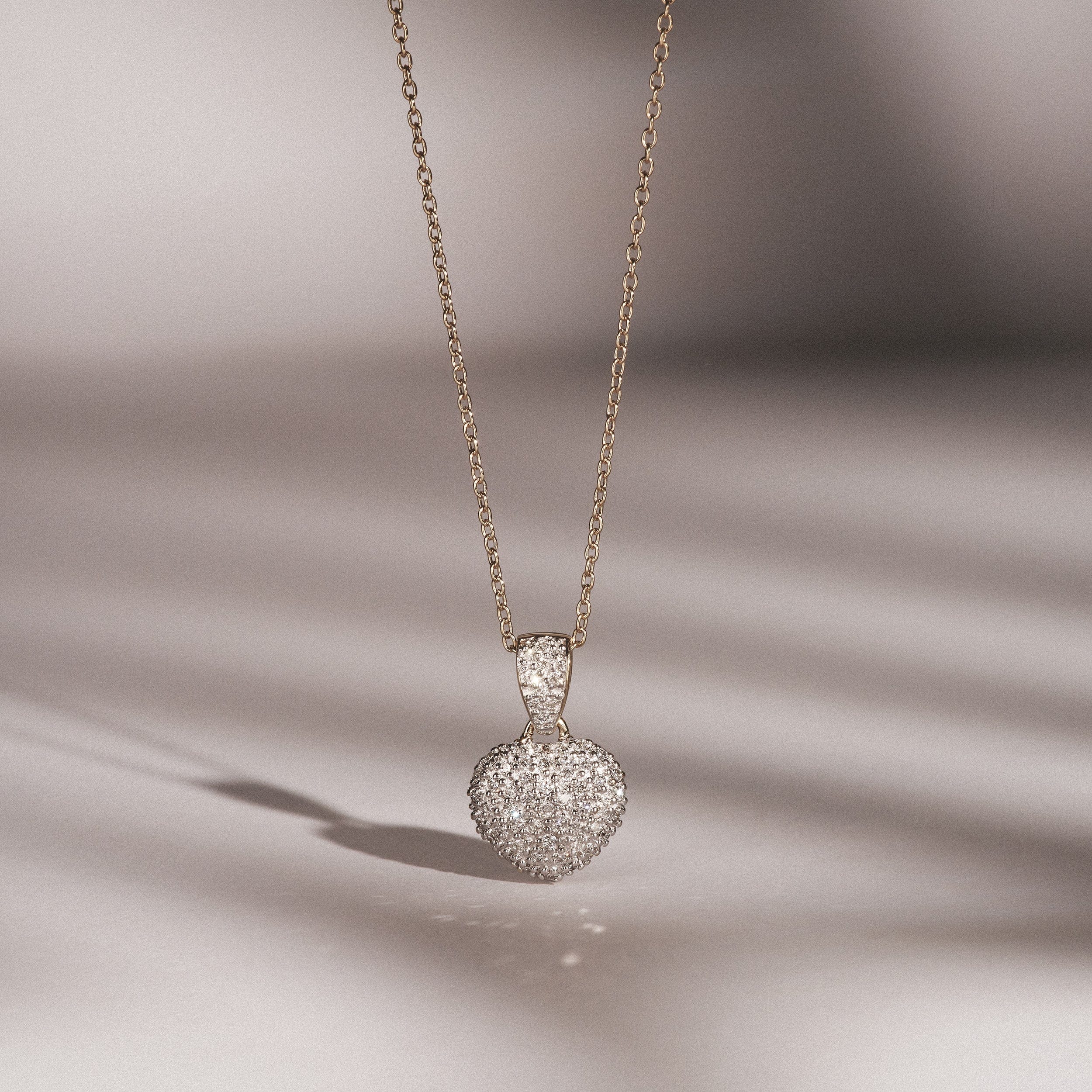 Diamond Heart Lab Diamond Necklace 0.50ct in 18K Gold Vermeil