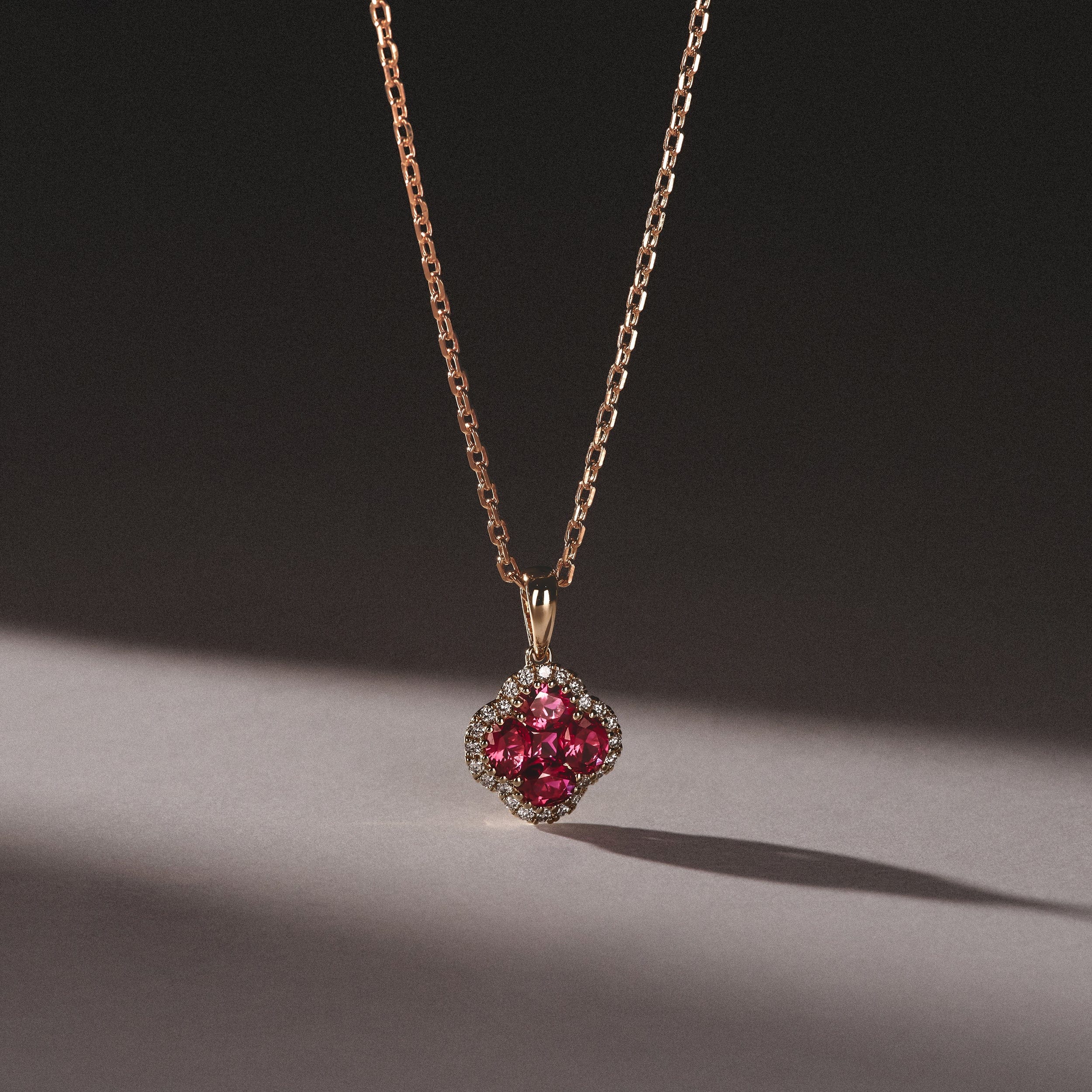 Alegria Lab Ruby Pendant 0.90ct in 18k Gold Vermeil