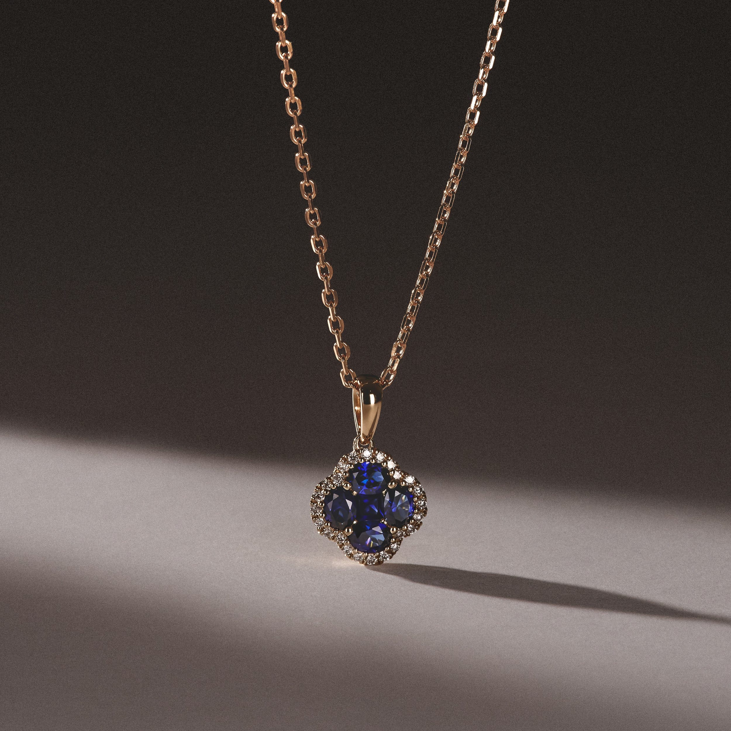Alegria Lab Sapphire Pendant 1.00ct in 18k Gold Vermeil