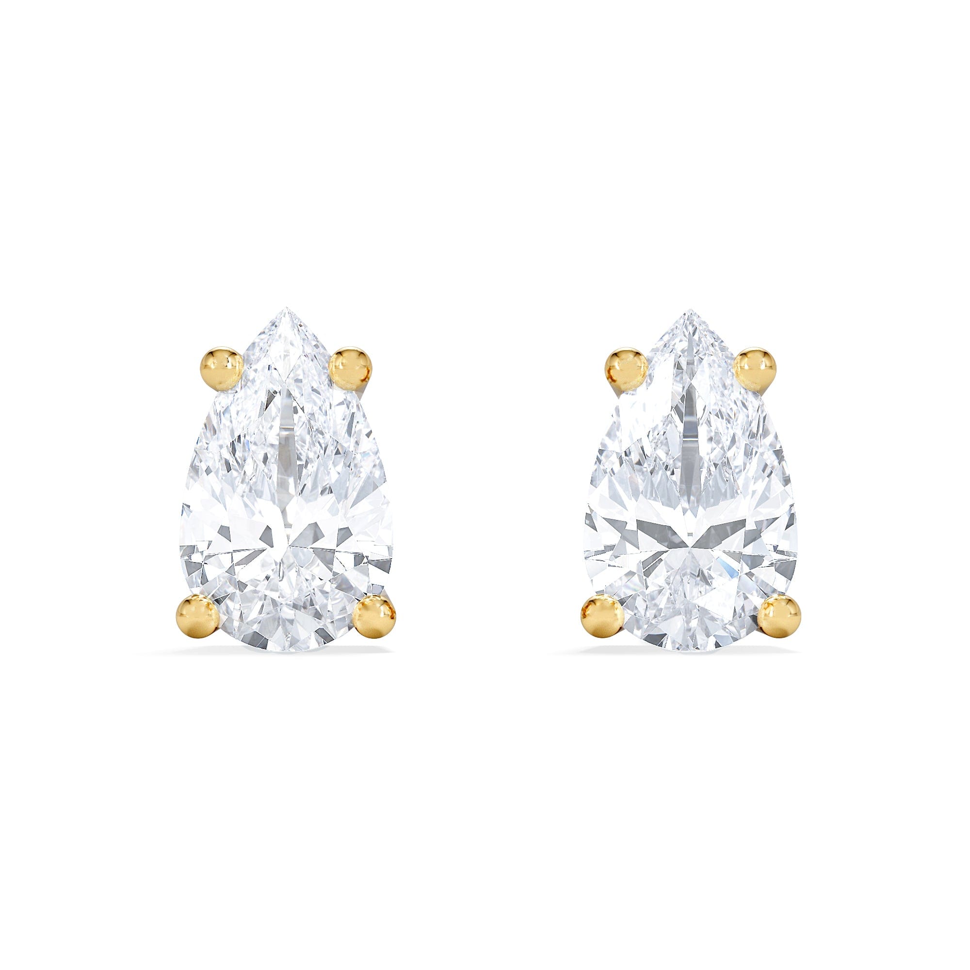 Diamond Naomi Pear Cut Lab Diamond Stud Earrings 0.50ct H/SI in 9K Gold