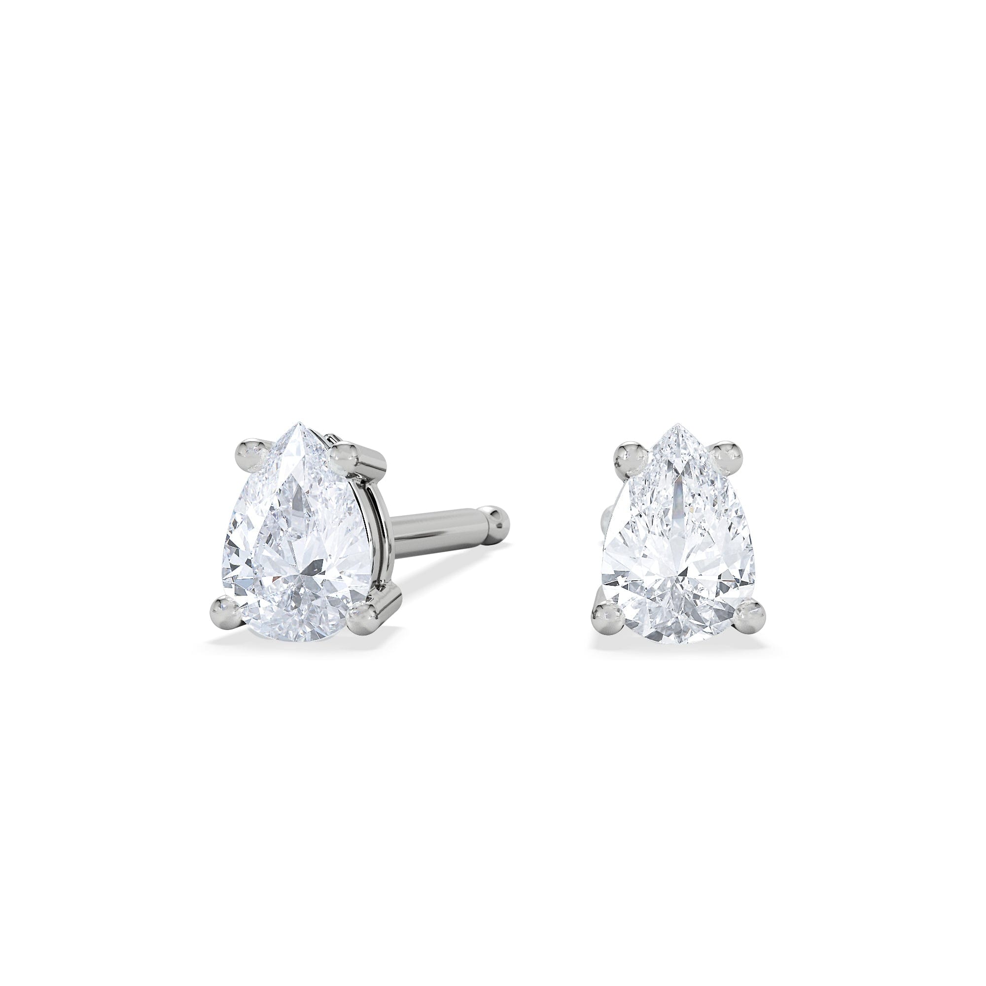Diamond Naomi Pear Cut Lab Diamond Stud Earrings 0.30ct H/SI in 925 Silver
