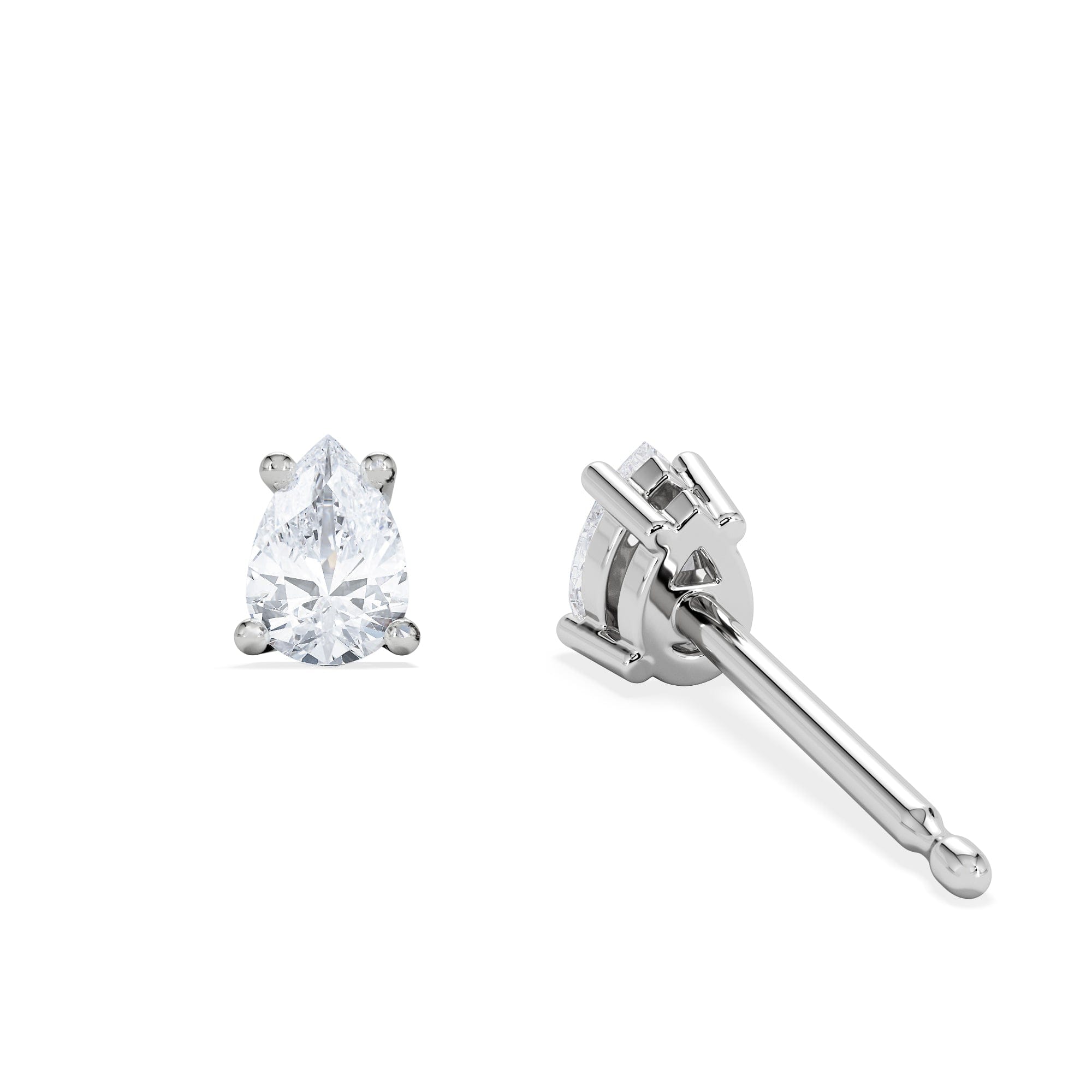 Diamond Naomi Pear Cut Lab Diamond Stud Earrings 0.30ct H/SI in 925 Silver