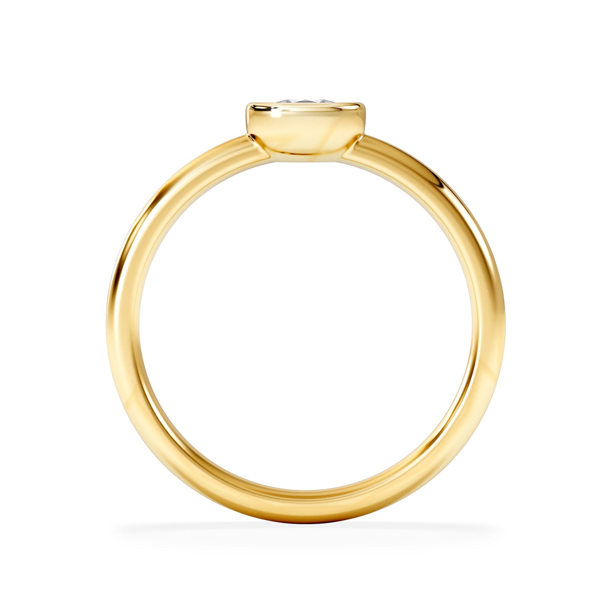 Solitaire Horizon Oval Cut Lab Diamond Solitaire Ring 0.25ct H/SI in 9K Gold