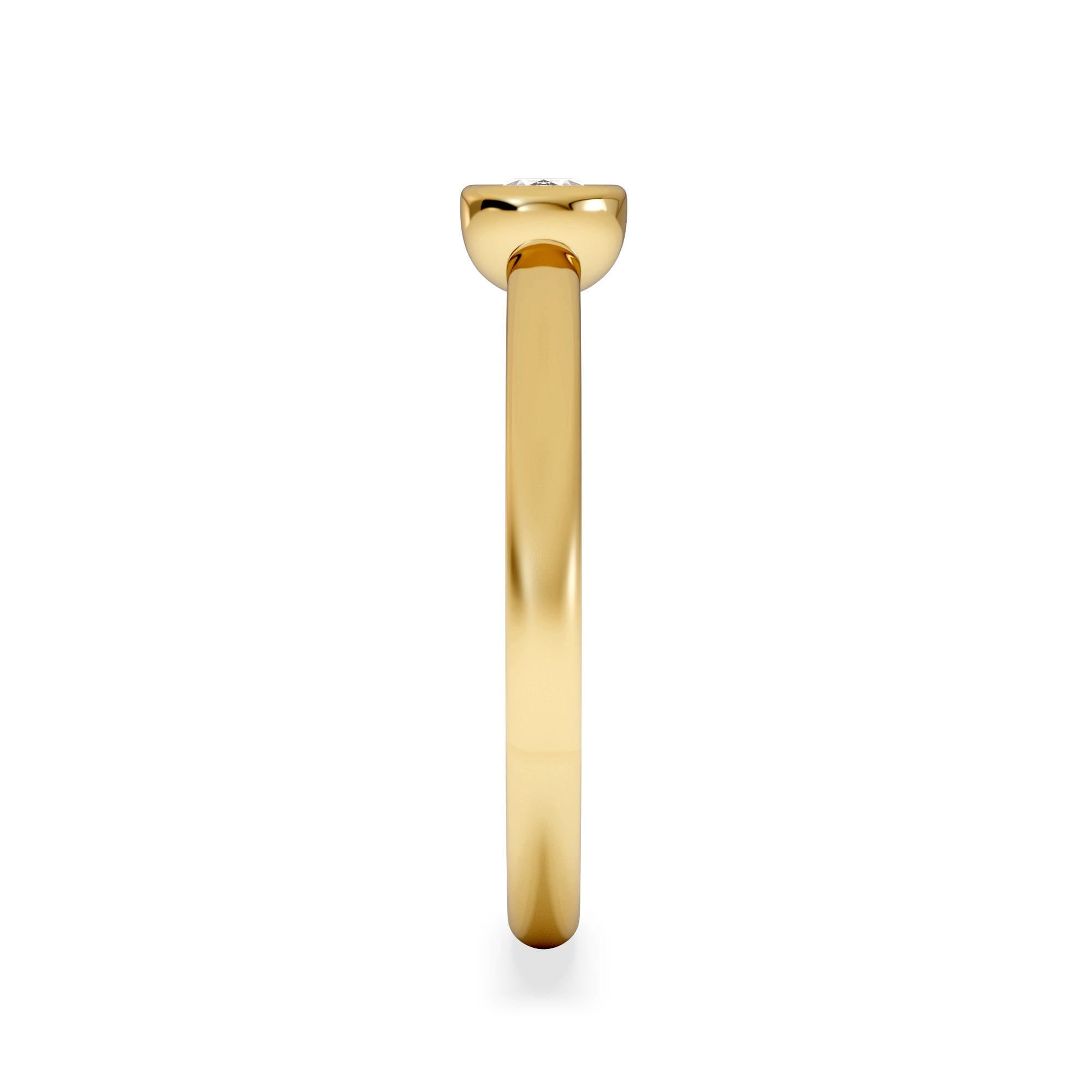 Solitaire Horizon Oval Cut Lab Diamond Solitaire Ring 0.25ct H/SI in 9K Gold