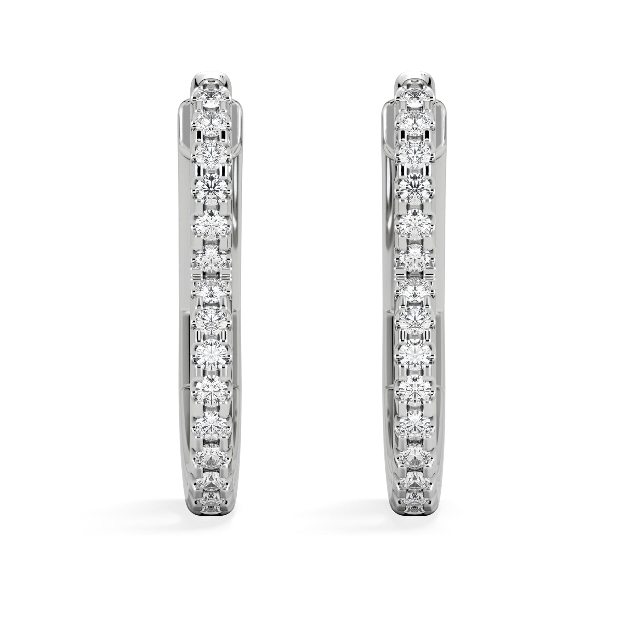 Diamond Lab Diamond Heart Hoop Earrings 0.22ct in 925 Silver
