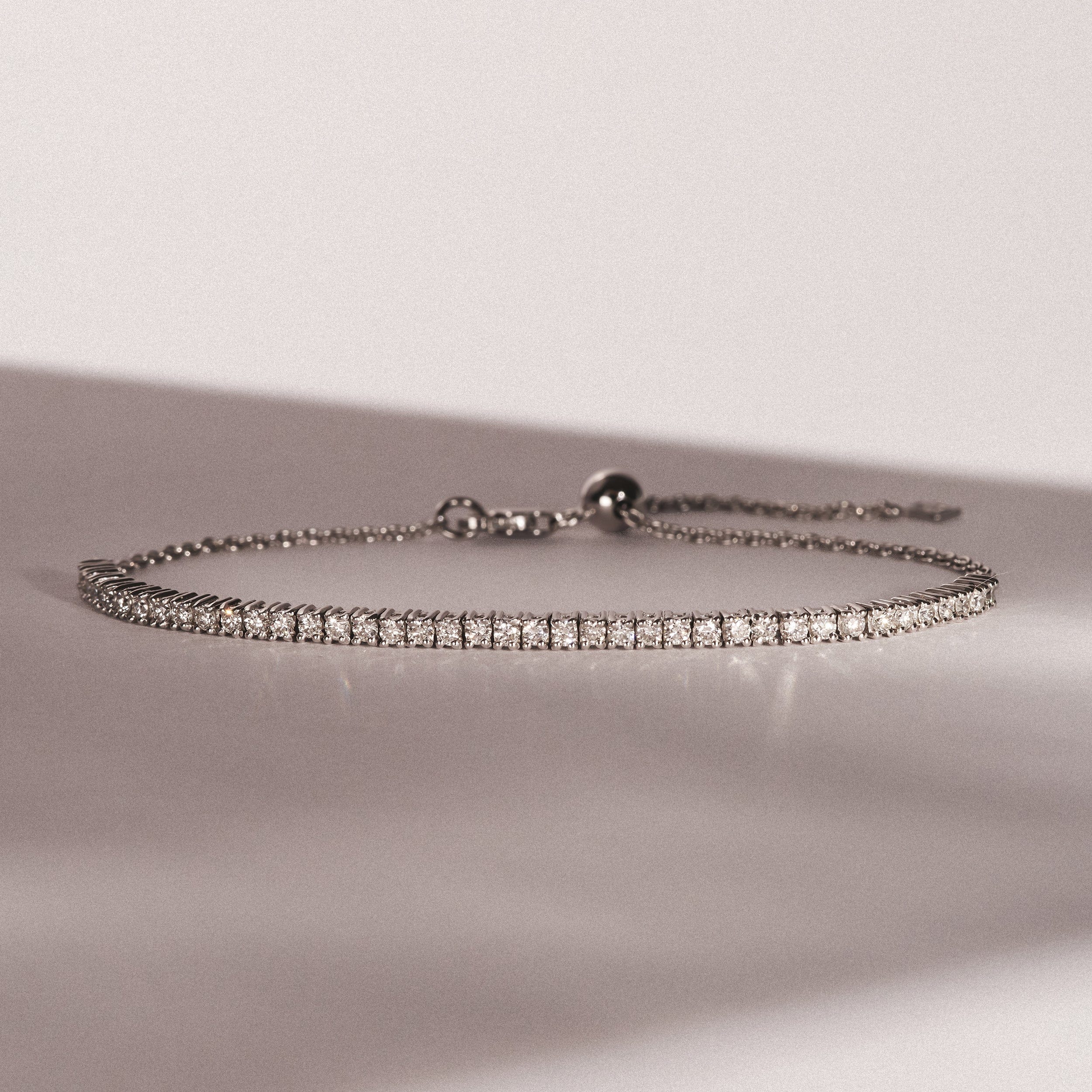 Diamond Adjustable Lab Diamond Tennis Bracelet 1.00ct in 925 Silver