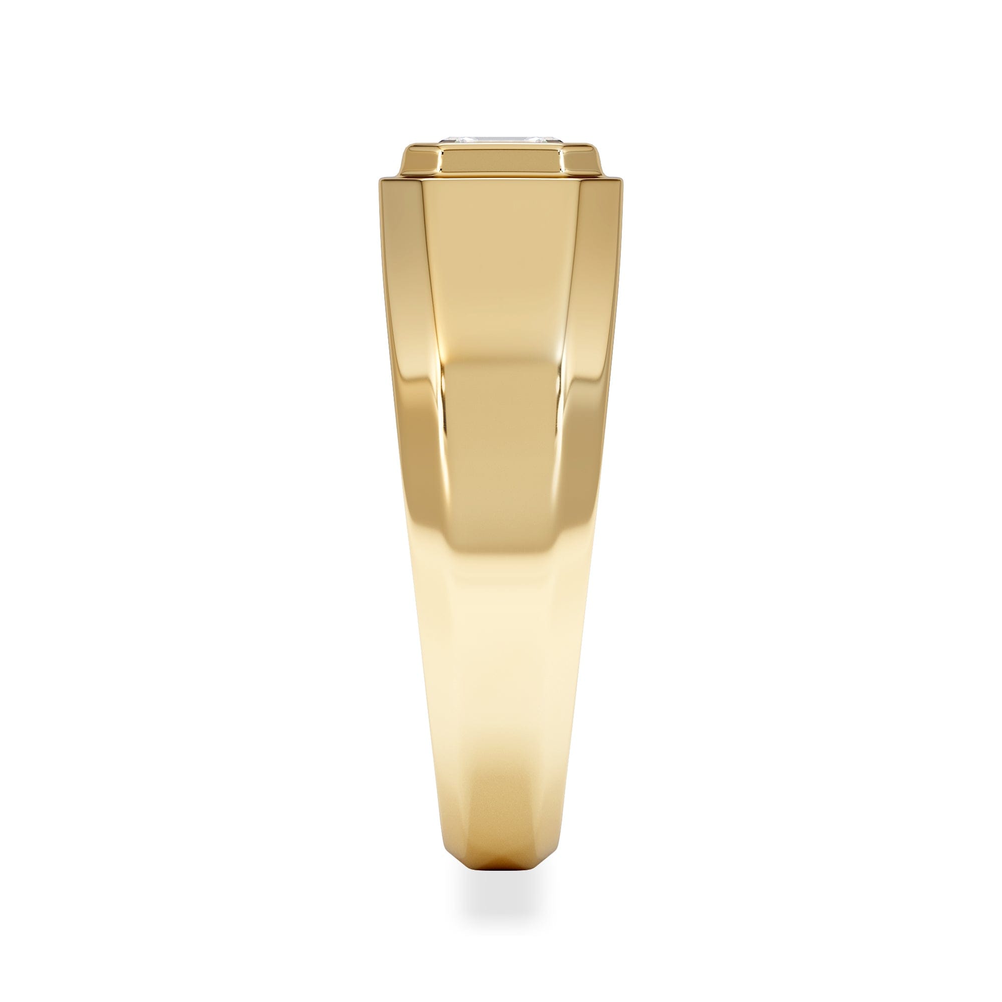 Diamond Axis Men'st Lab Diamond Signet Ring 1.00c Asscher Cut Set in 9k Gold