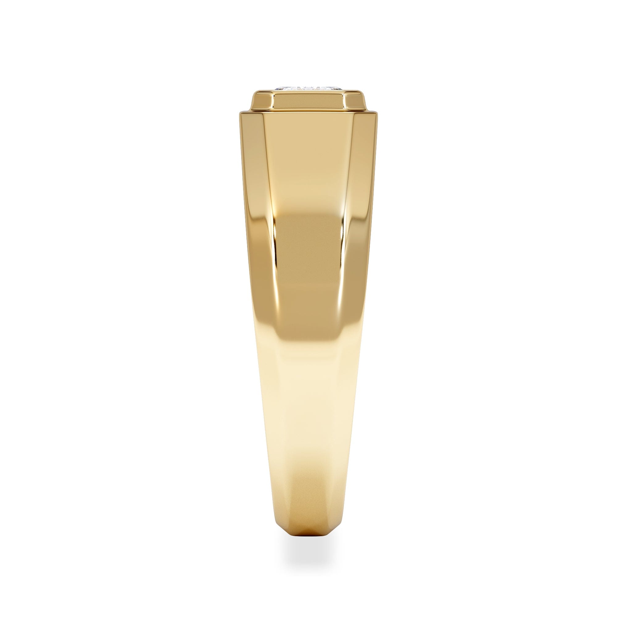 Diamond Axis Men's Lab Diamond Signet Ring 1.00ct Emerald Cut Set in 9k Gold