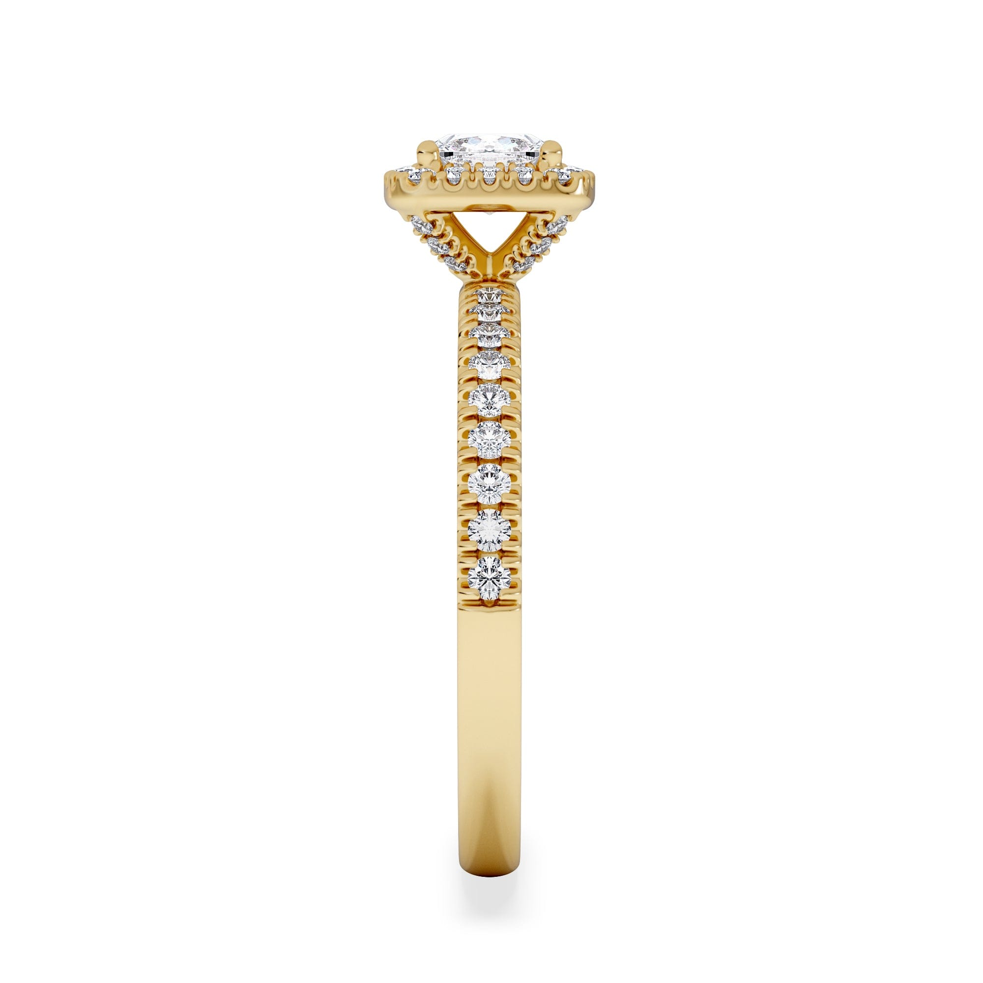 Beatrice Diamond Halo Engagement Ring in 18K Gold 1ct G/SI2