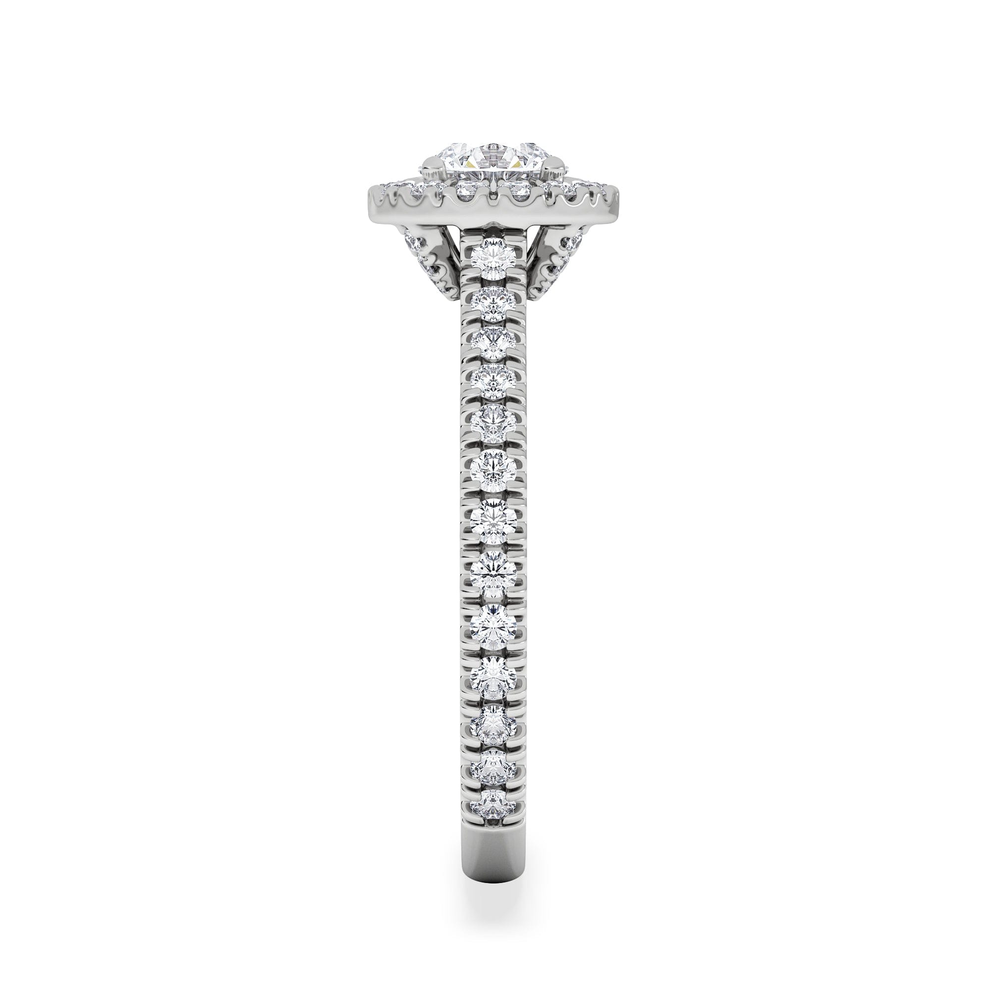 Diamond Reina Diamond Halo Engagement Ring in Platinum 1.10ct G/SI2
