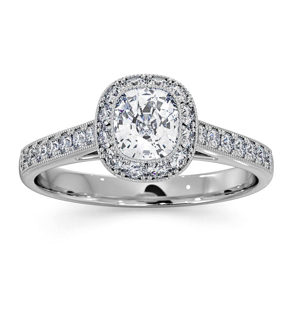 Danielle Diamond Engagement Side Stone Ring in Platinum 1CT G/VS2