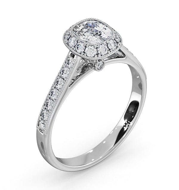 Danielle Diamond Engagement Side Stone Ring in Platinum 1CT G/VS2