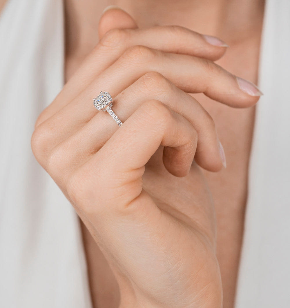 Diamond Roxy Diamond Engagement Side Stone Ring in Platinum 0.98CT G/VS1