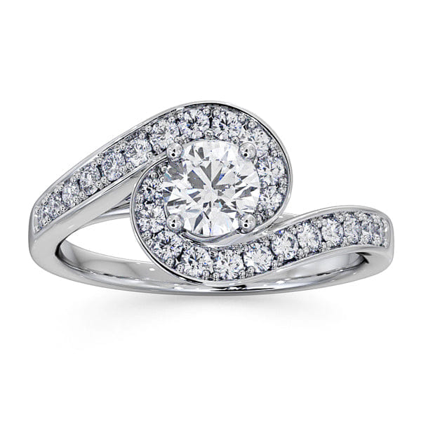 Diamond Anais Diamond Engagement Halo Ring Platinum 0.82CT G/VS2