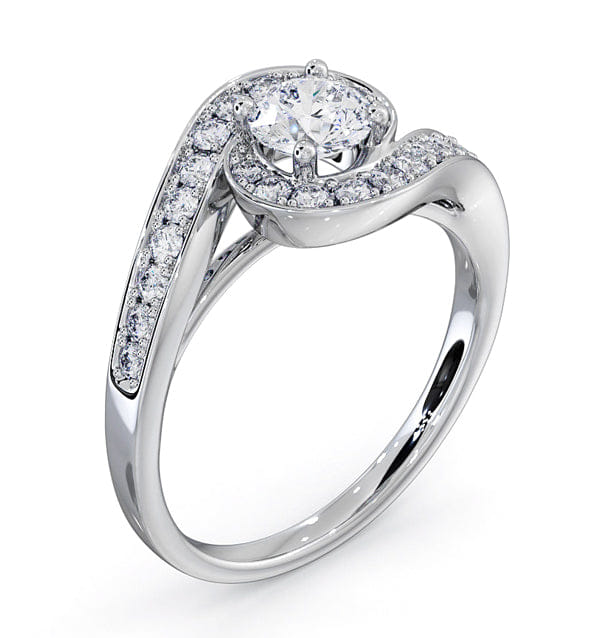 Diamond Anais Diamond Engagement Halo Ring Platinum 0.82CT G/VS2