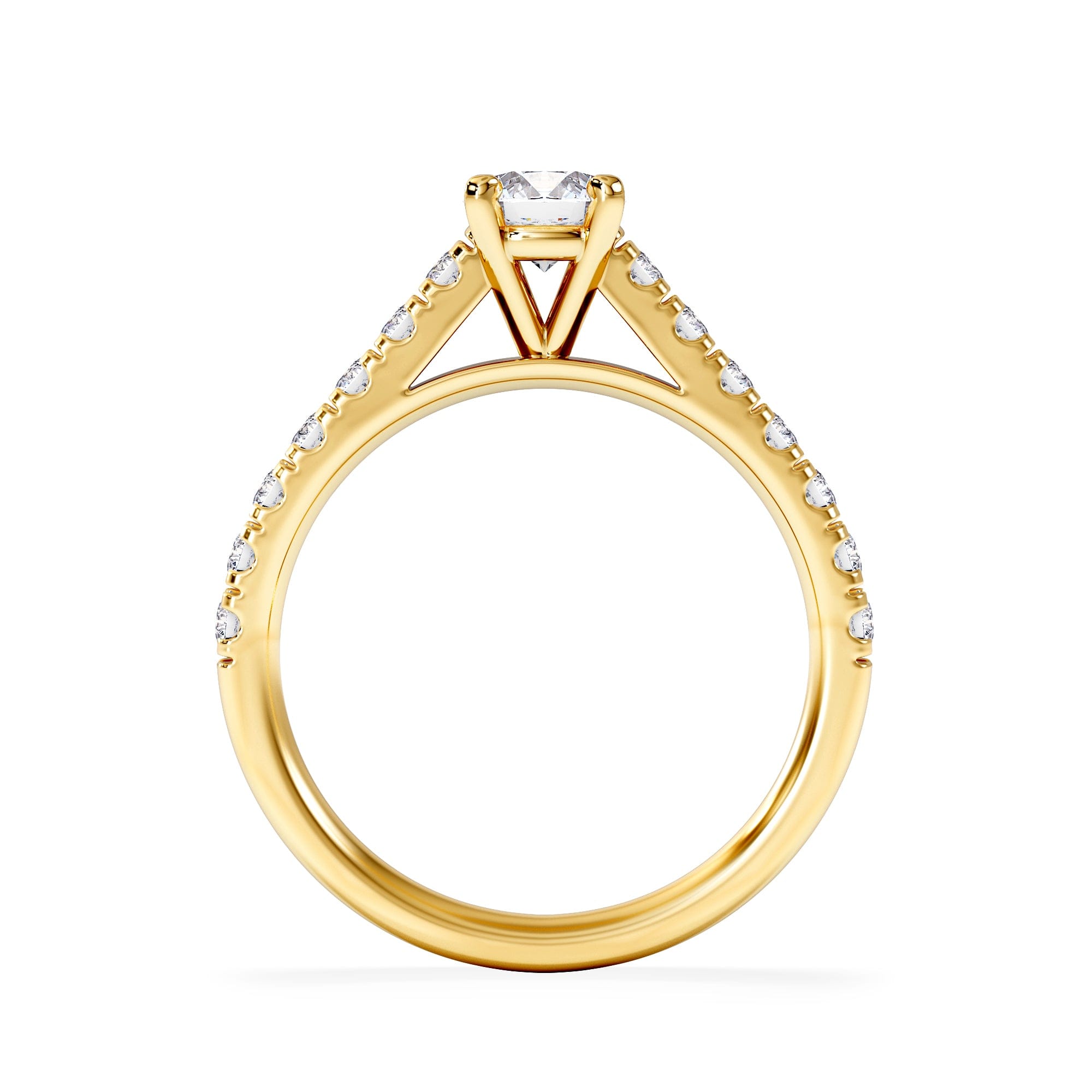 Diamond Natalia Diamond Engagement Side Stone Ring 18K Gold 0.91CT G/VS2