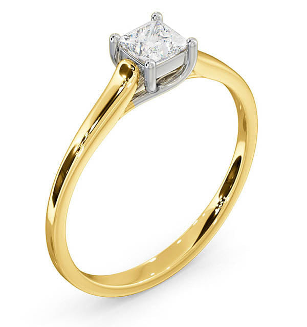 Diamond Certified Lucy 18K Gold Diamond Engagement Ring 0.33CT - G - H/SI