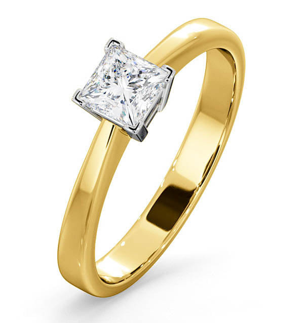Diamond Certified Lauren 18K Gold Diamond Engagement Ring 0.50CT - G - H/SI