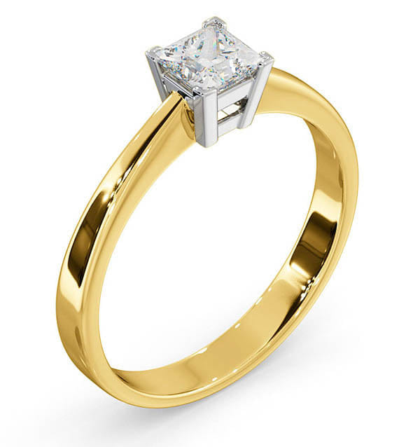 Diamond Certified Lauren 18K Gold Diamond Engagement Ring 0.50CT - G - H/SI
