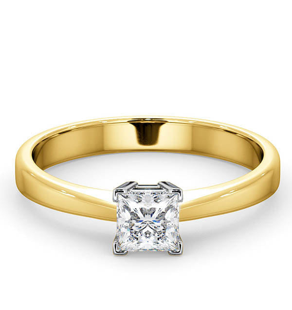 Diamond Certified Lauren 18K Gold Diamond Engagement Ring 0.50CT - G - H/SI