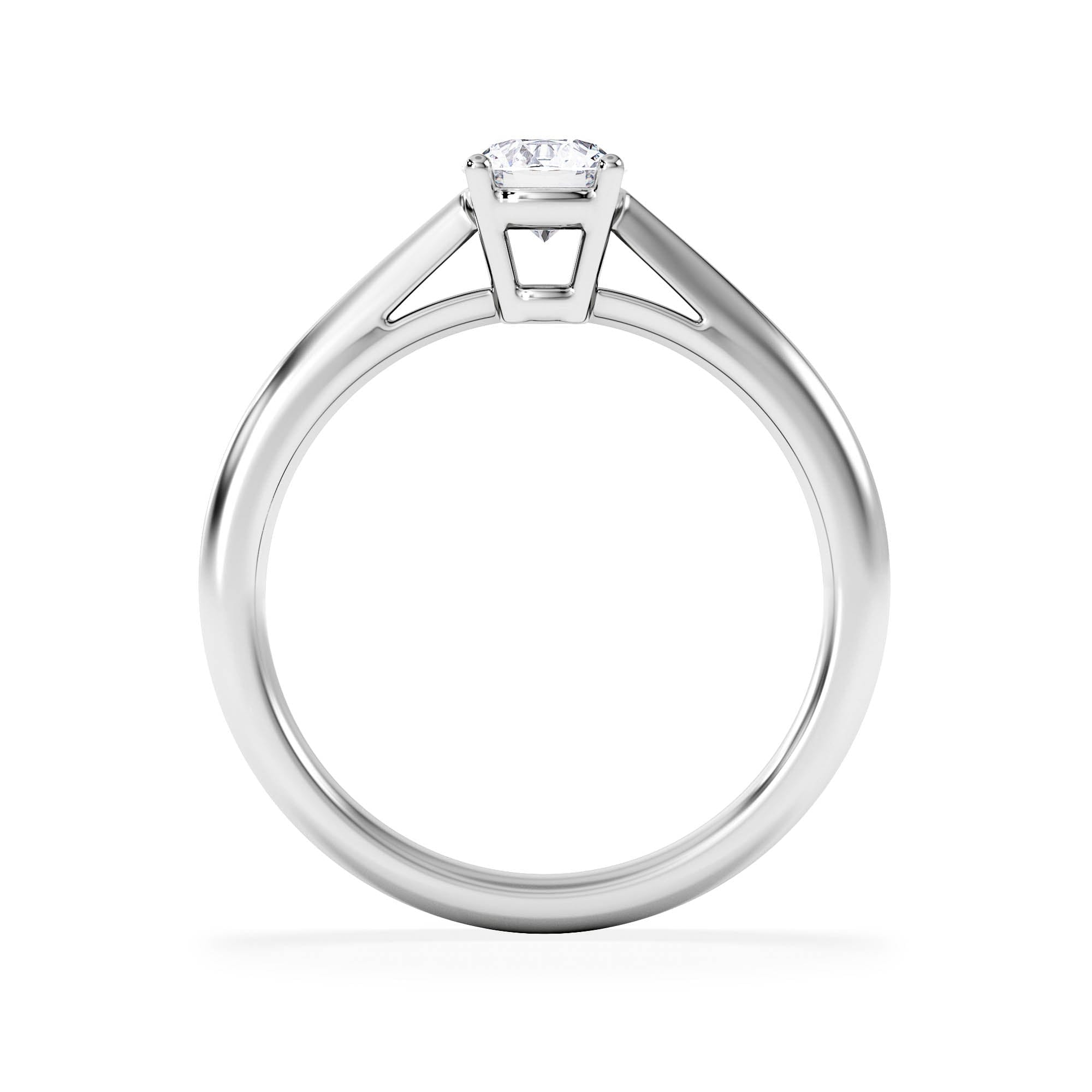 Diamond Engagement Ring Certified Elysia 18K White Gold Diamond 0.50CT
